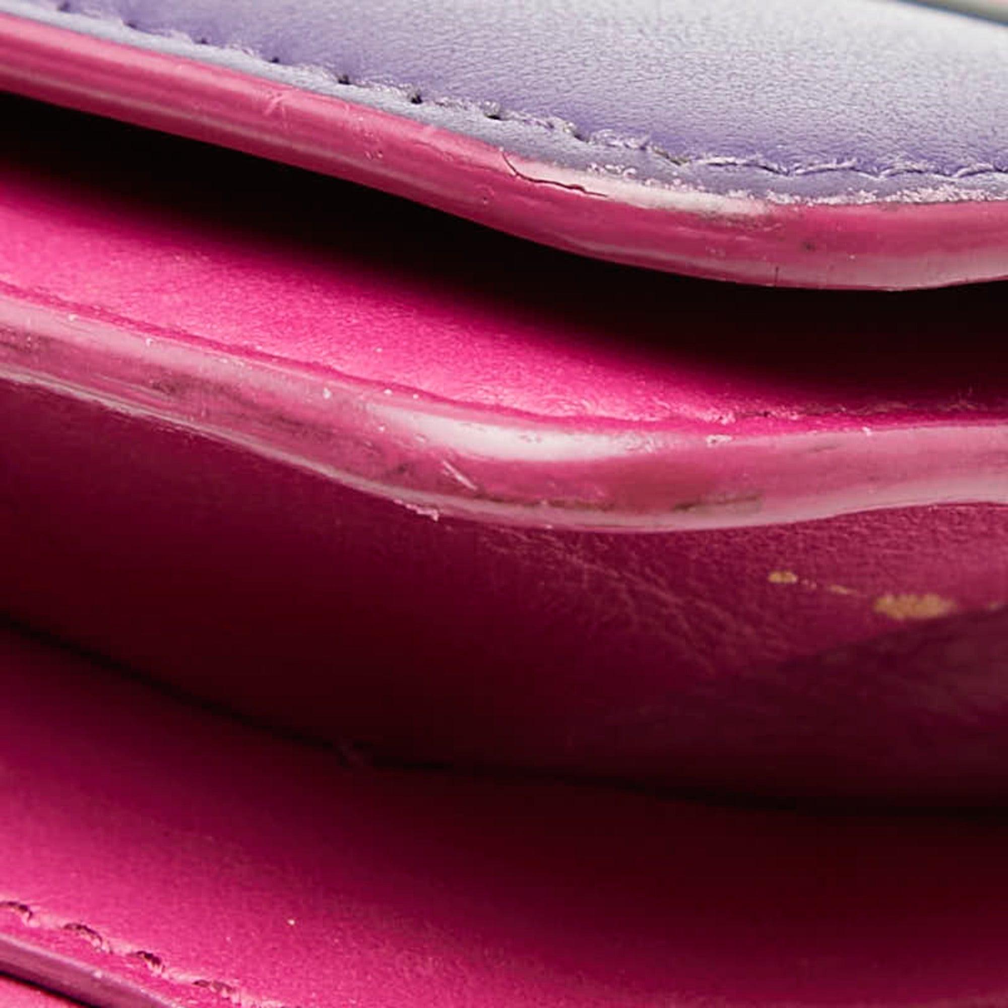 Bvlgari Pink Purple Leather Handbag Shoulder Bag (Pre-Owned)