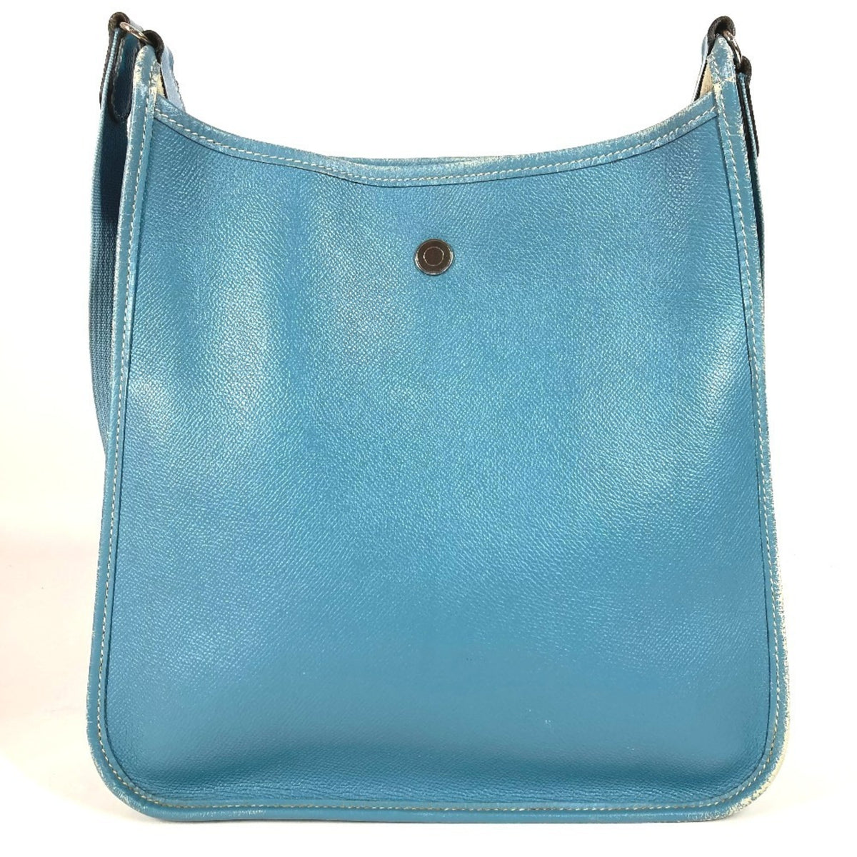 Hermes Vespa Blue Leather Pochette Shoulder Bag (Pre-Owned)