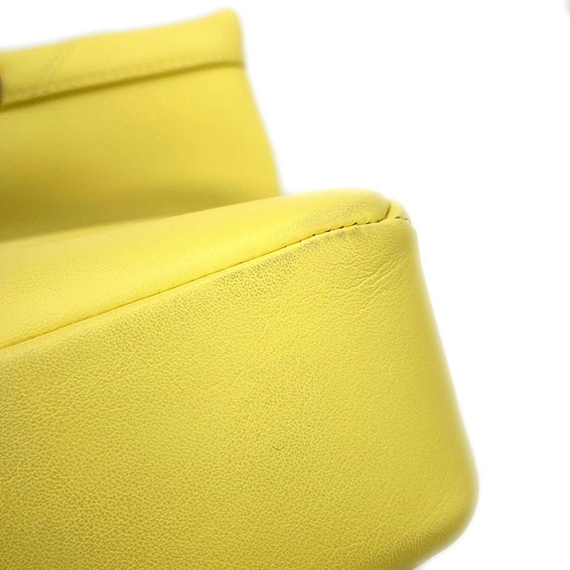 Bvlgari Yellow Leather Handbag Shoulder Bag (Pre-Owned)