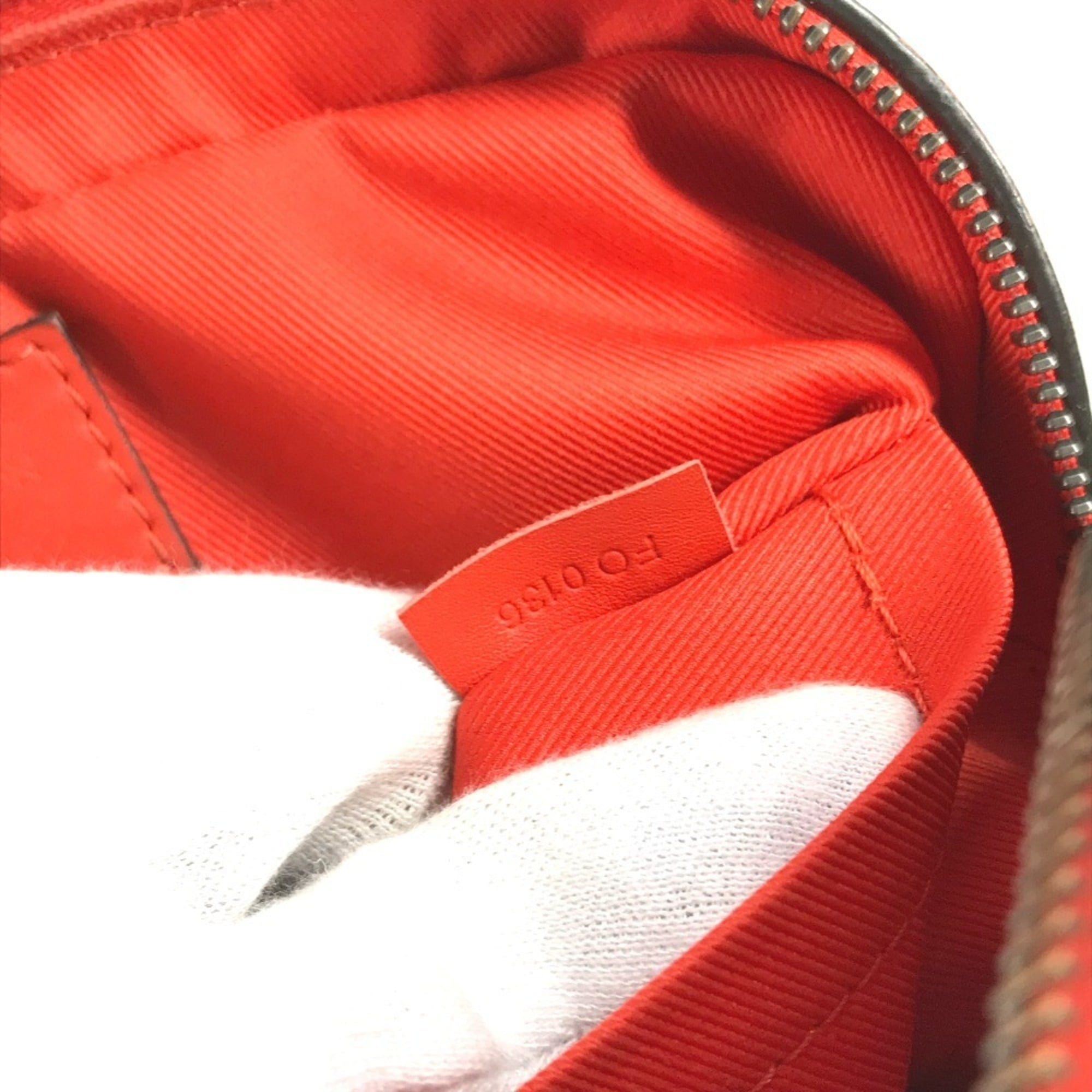 Louis Vuitton Red Color Damier Infini Leather Pochette Shoulder Bag (Pre-Owned)