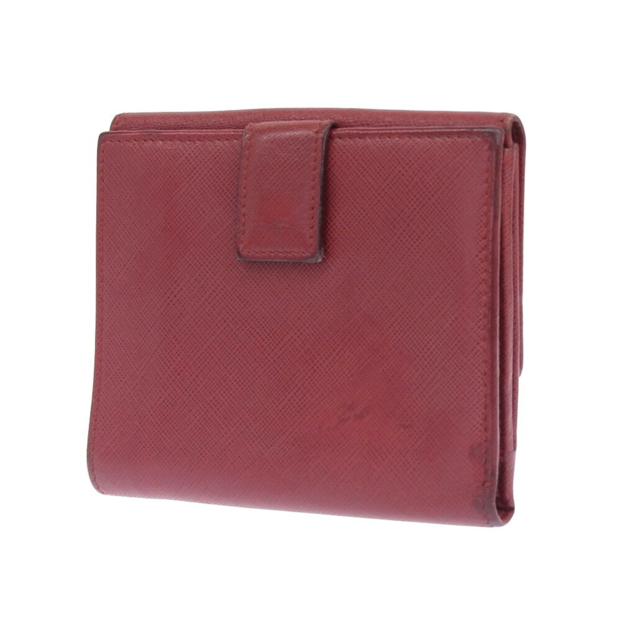 Salvatore Ferragamo Red Color Leather Wallet (Bi-Fold) (Pre-Owned)