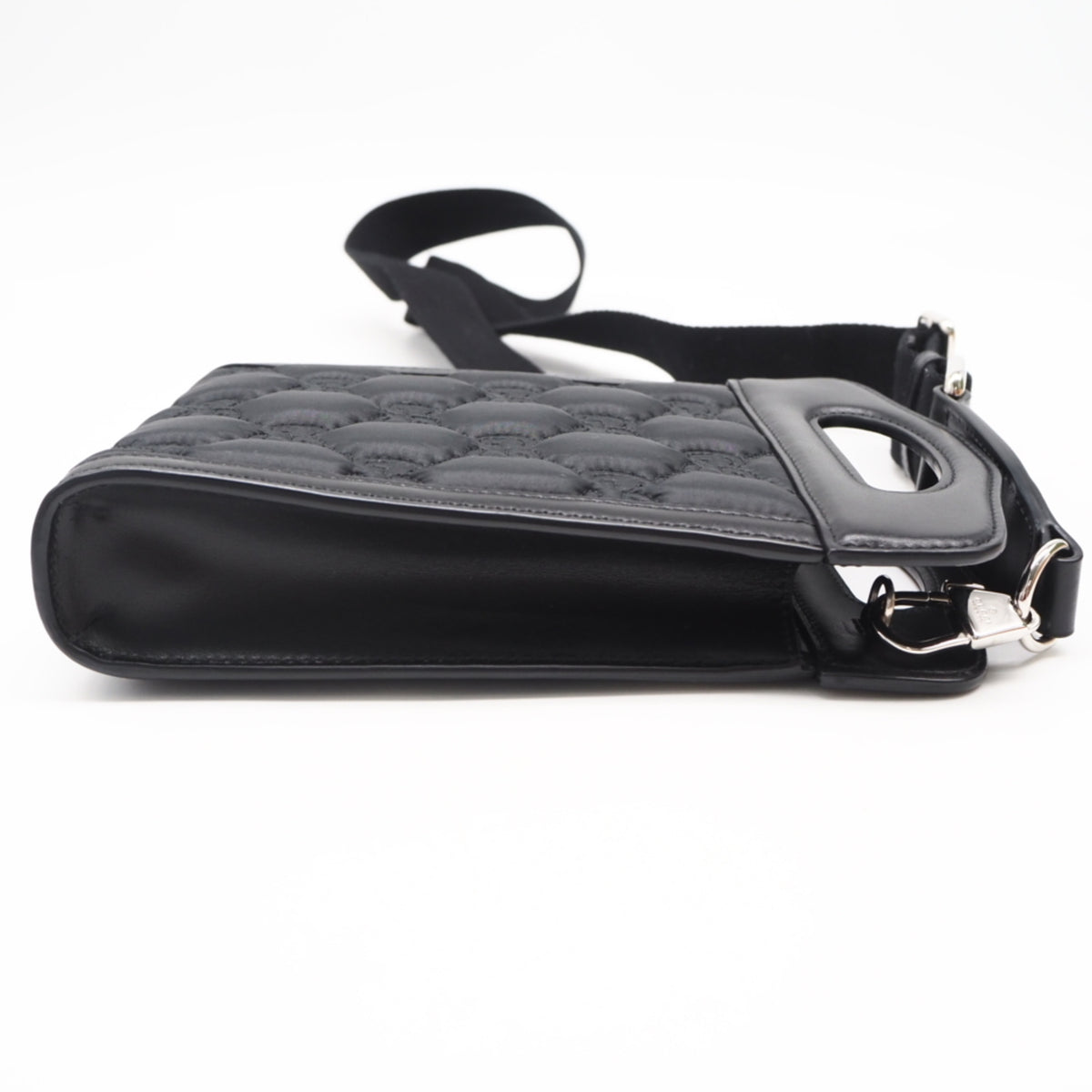 Gucci Black Purple Nylon Leather Shoulder Bag (Pre-Owned)