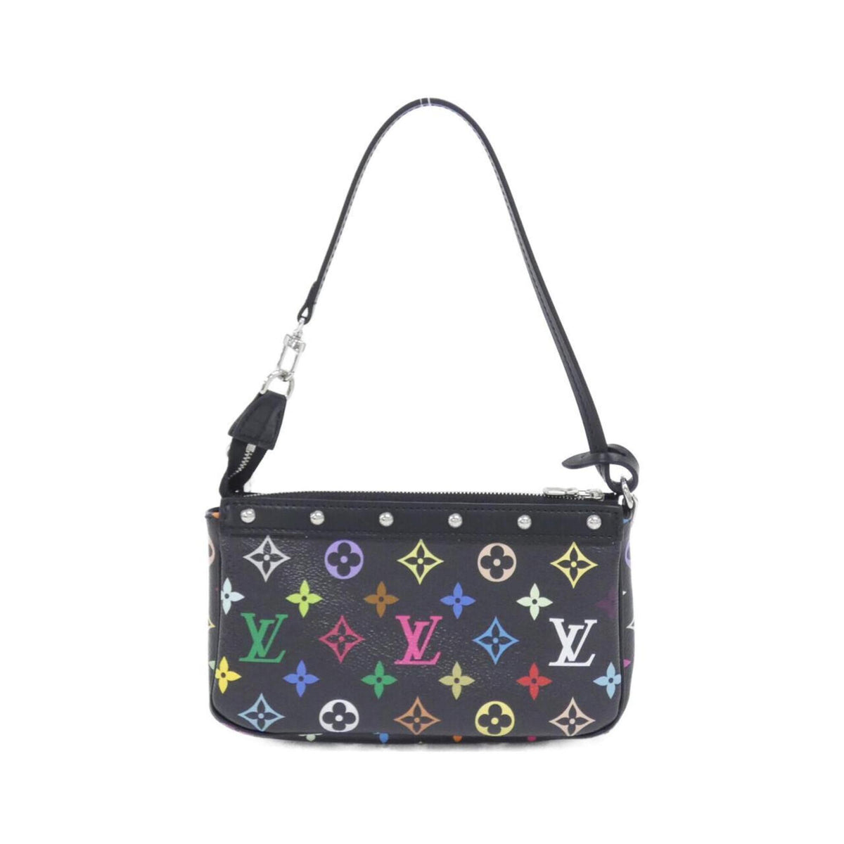 Louis Vuitton Black Coated Canvas Pochette Pouch (Pre-Owned)