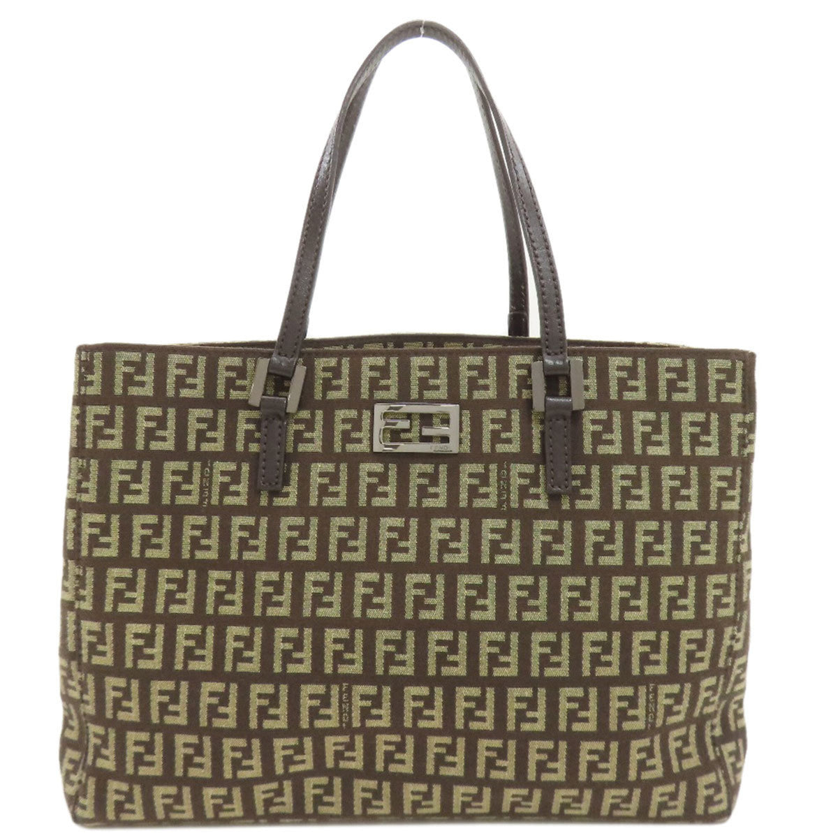 Fendi Brown Canvas Handbag (Pre-Owned)