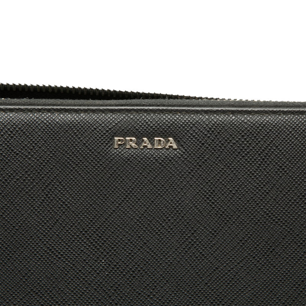 Prada Black Leather Coin Purse/Coin Case (Pre-Owned)