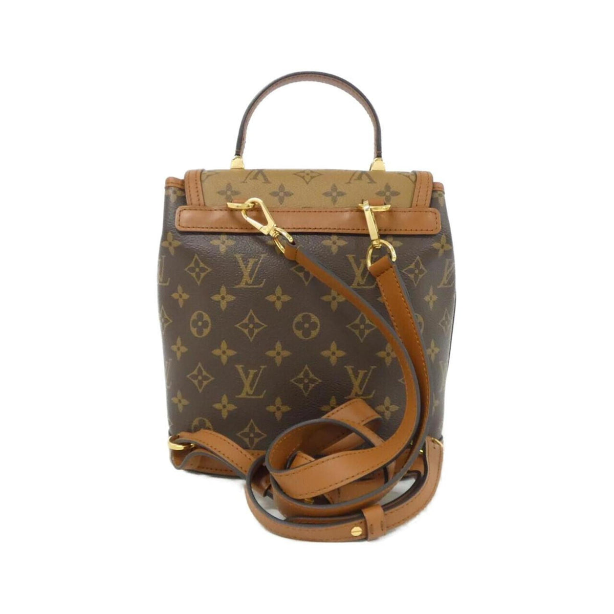 Louis Vuitton Marron Coated Canvas Backpack (Pre-Owned)