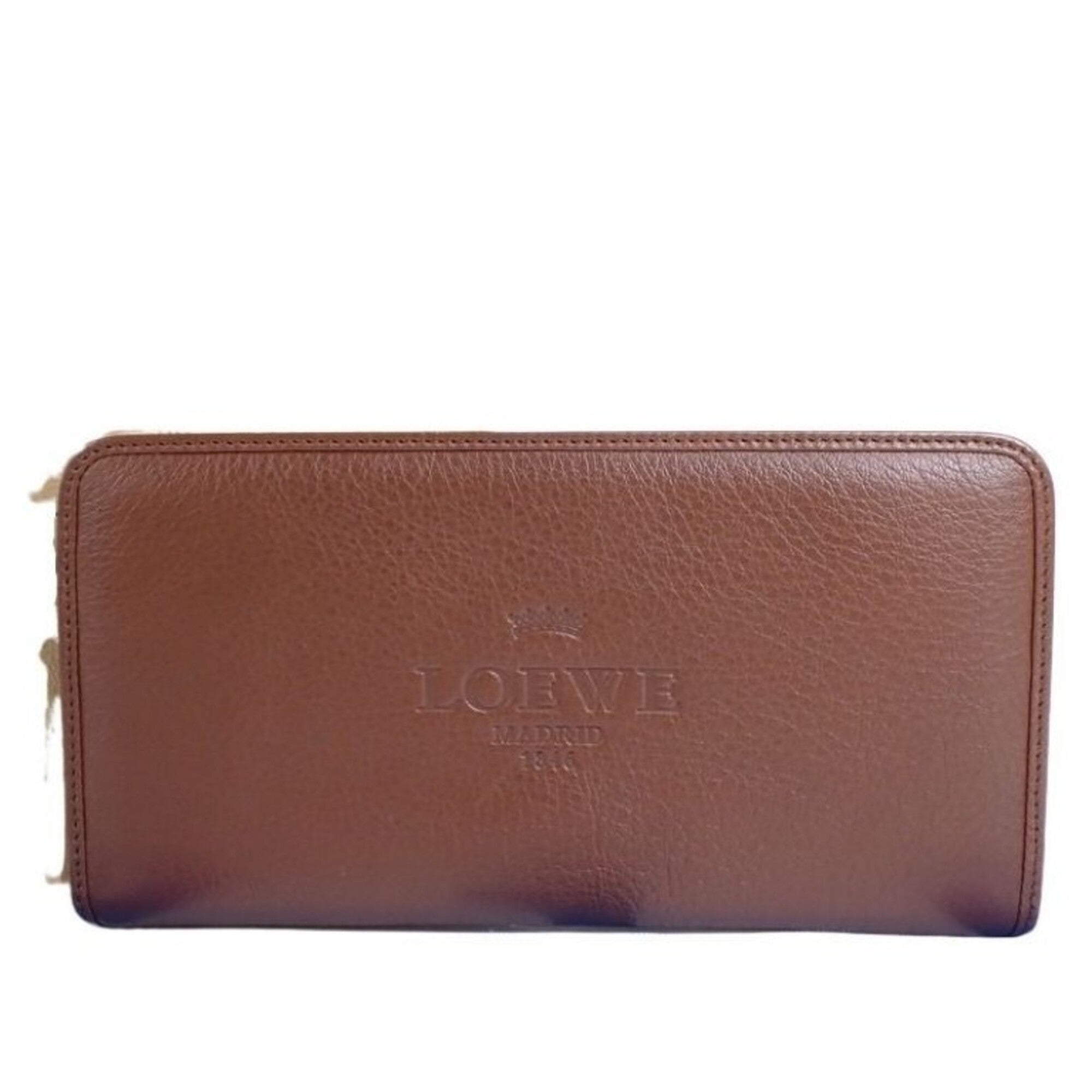 Loewe Brown Leather Long Wallet (Bi-Fold) (Pre-Owned)