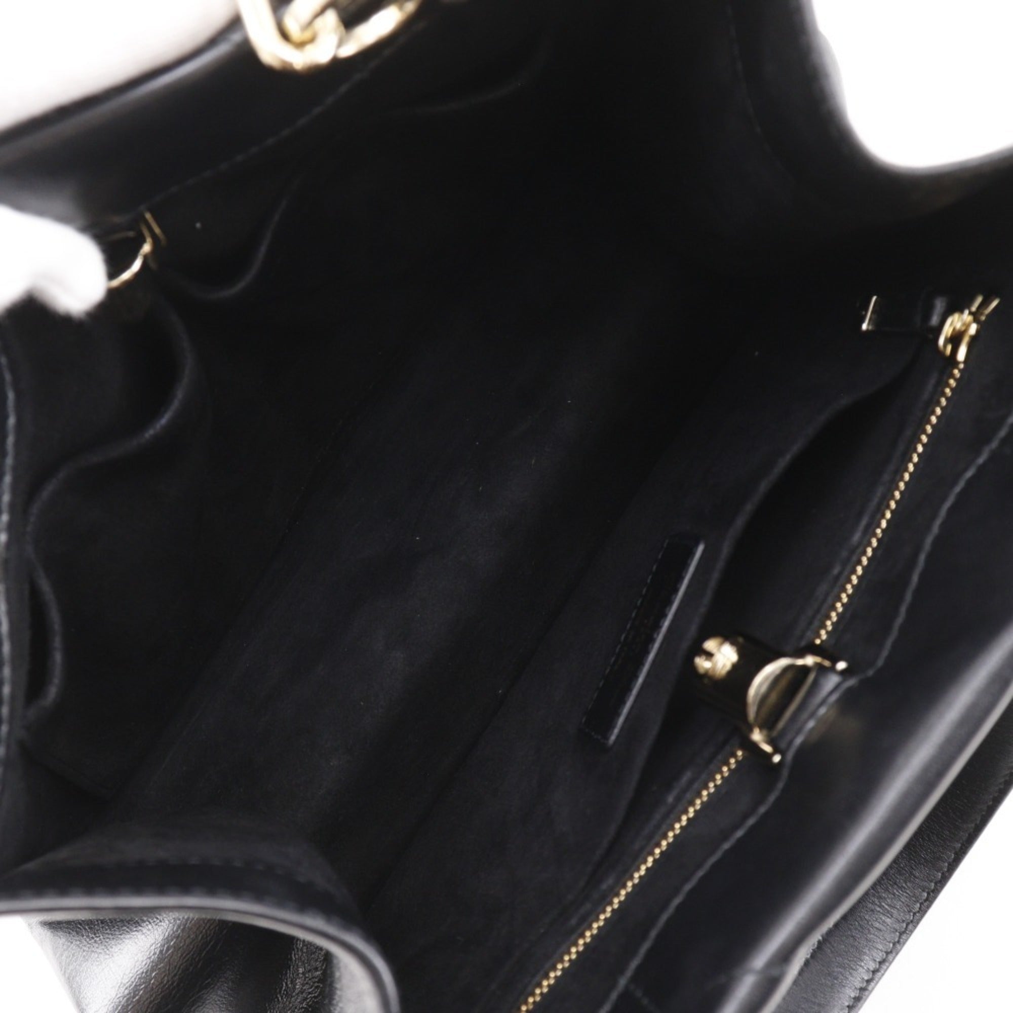 Christian Dior Black Leather Tote Bag (Pre-Owned)