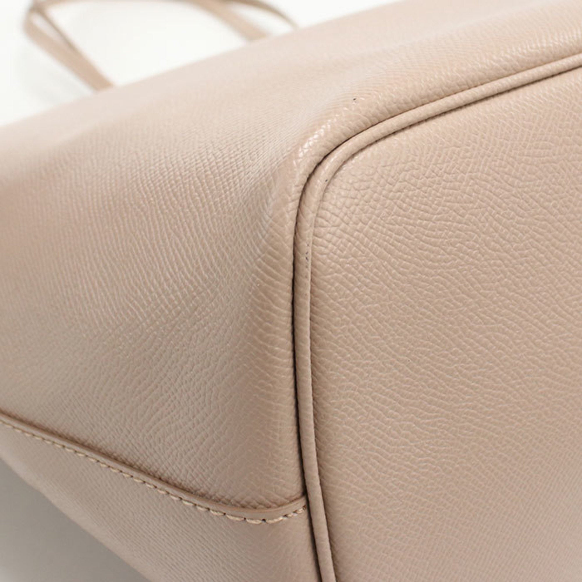 Salvatore Ferragamo Beige Leather Tote Bag (Pre-Owned)