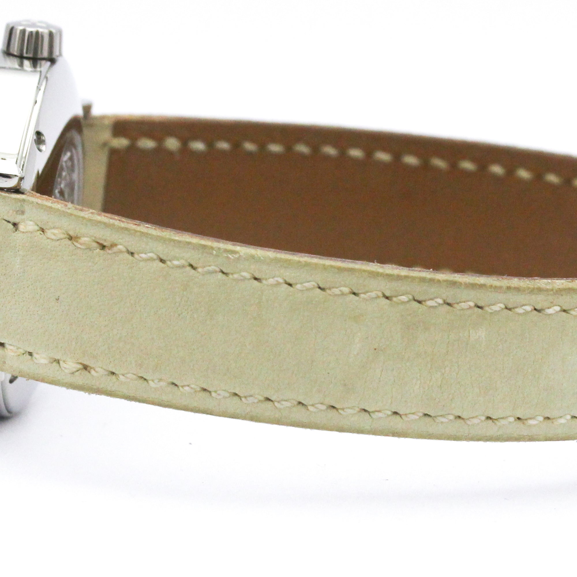 Hermes Nomade Quartz Watch Stainless Steel And Leather Watch (Pre-Owned)