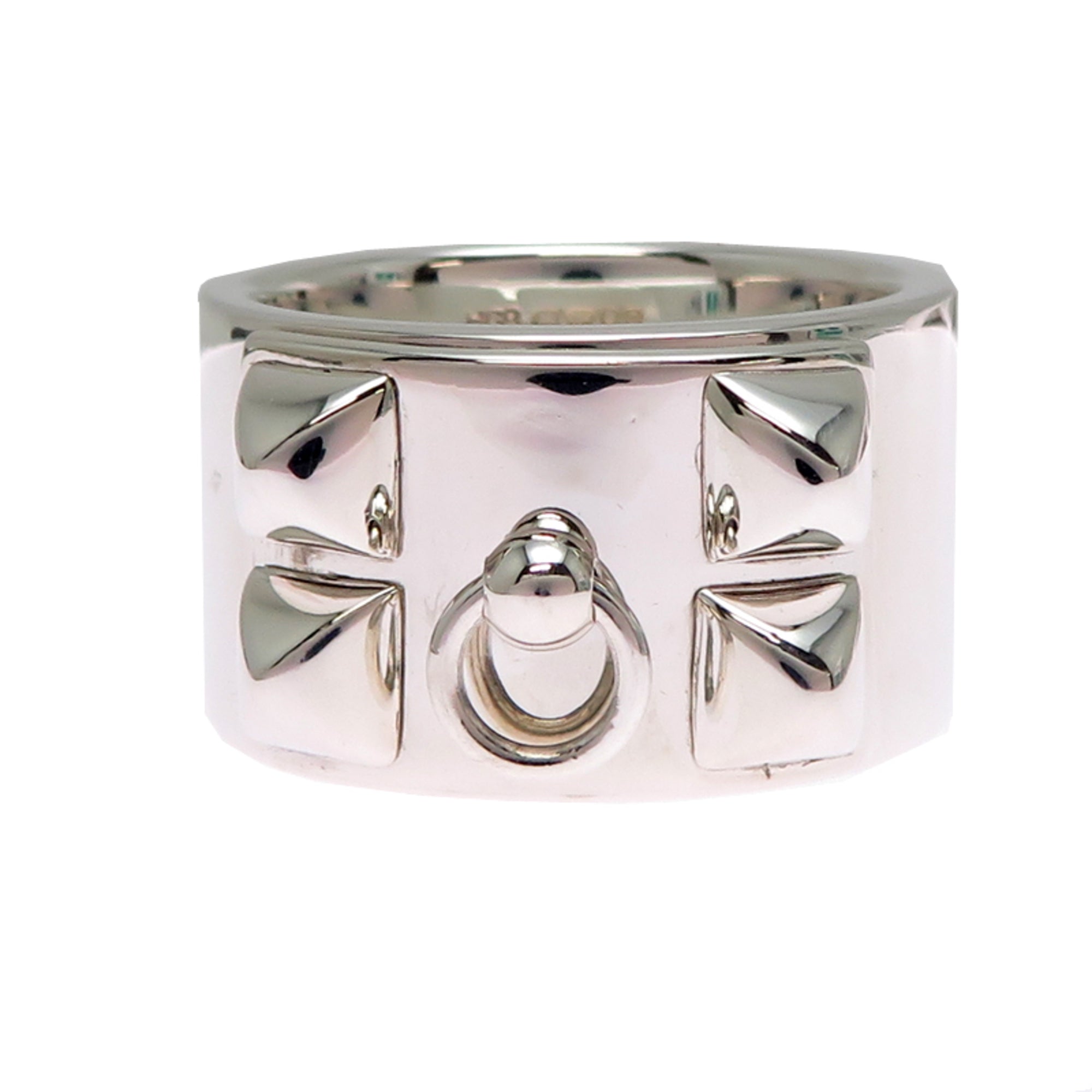 Hermes Silver 925 Band Ring (Pre-Owned)