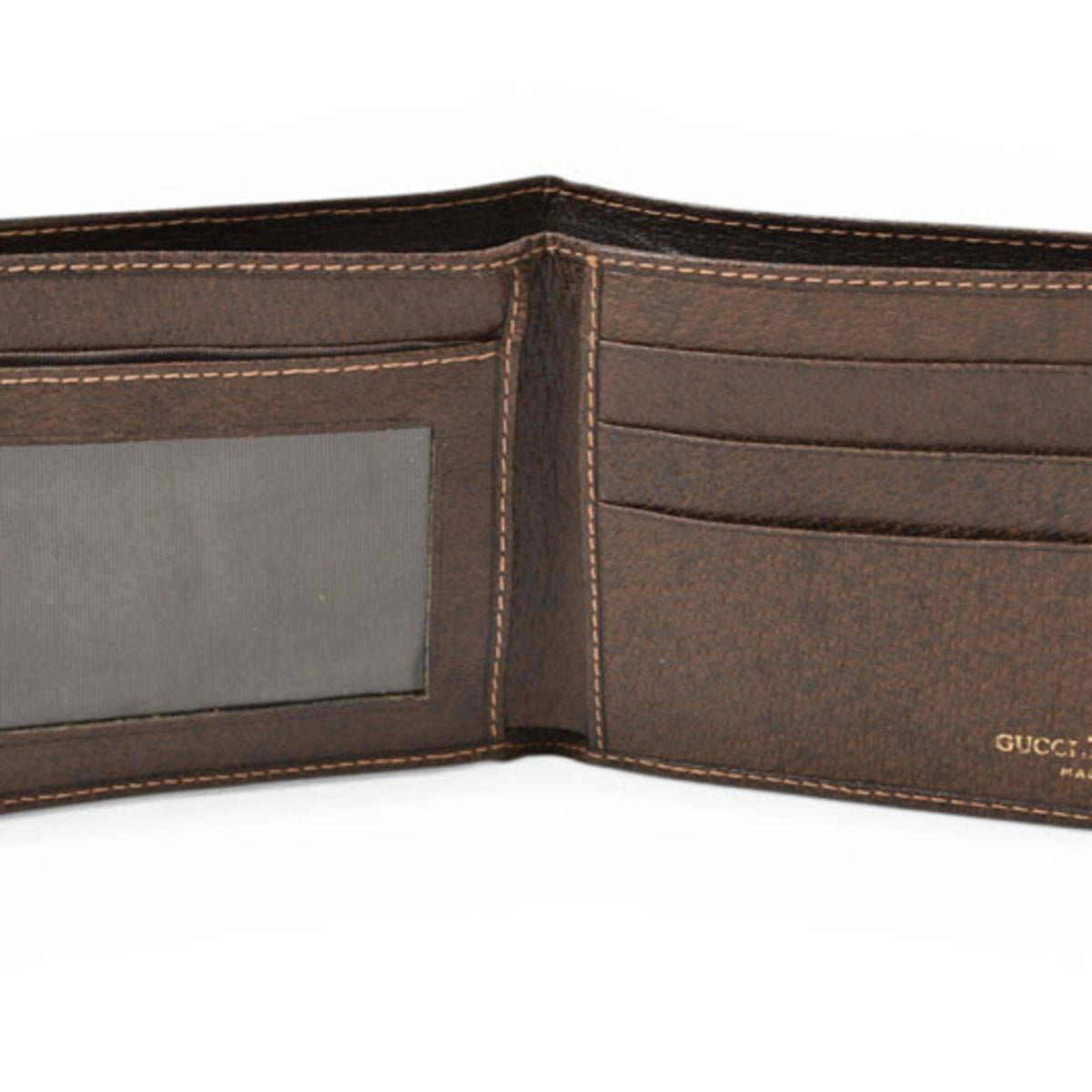 Gucci Black Brown Green Red Color Gg Plus Wallet (Bi-Fold) (Pre-Owned)