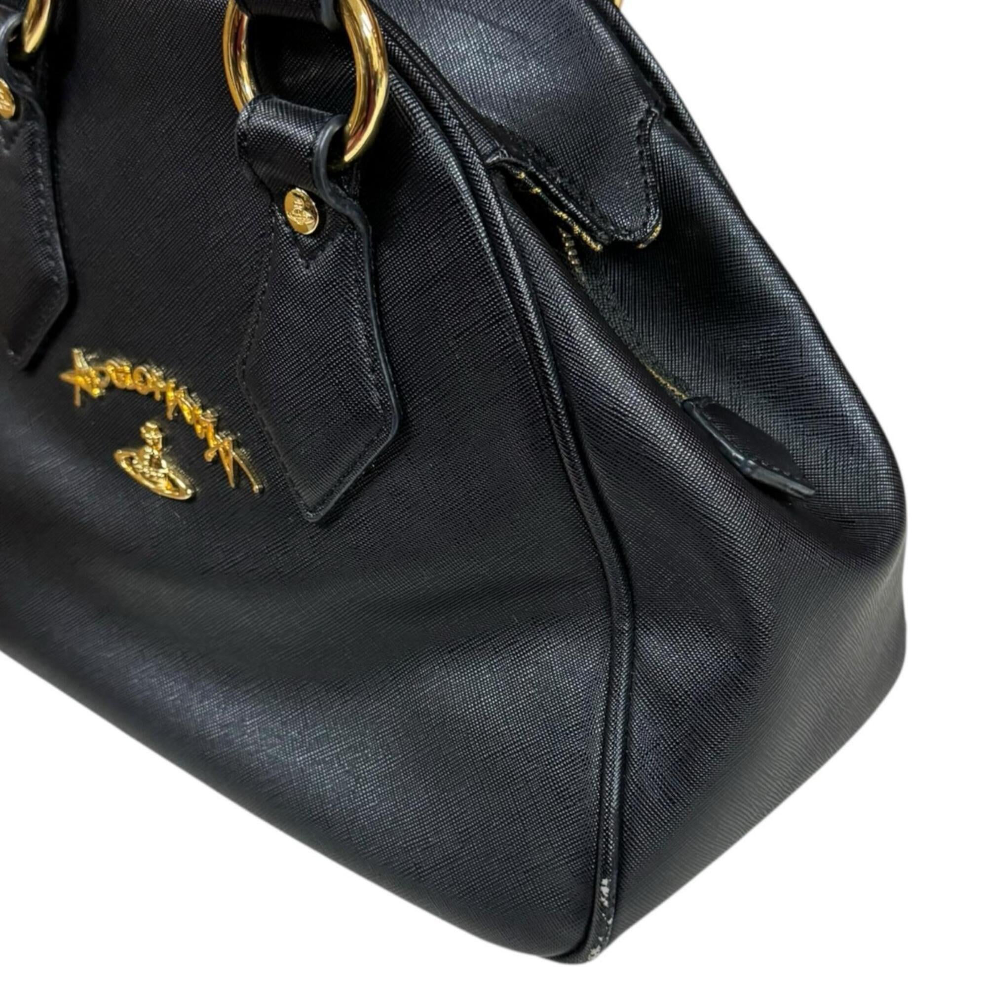 Vivienne Westwood Black Leather Handbag (Pre-Owned)