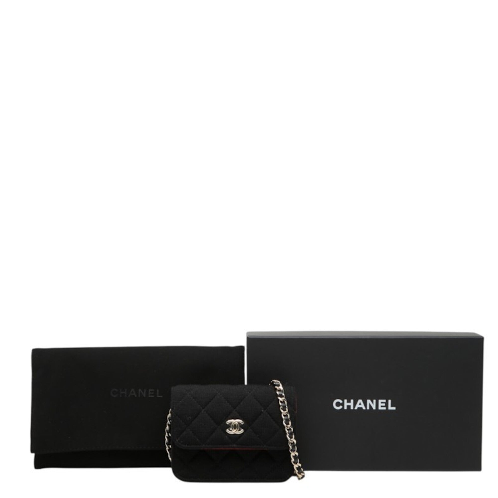 Chanel Black Canvas Leather Shoulder Bag (Pre-Owned)