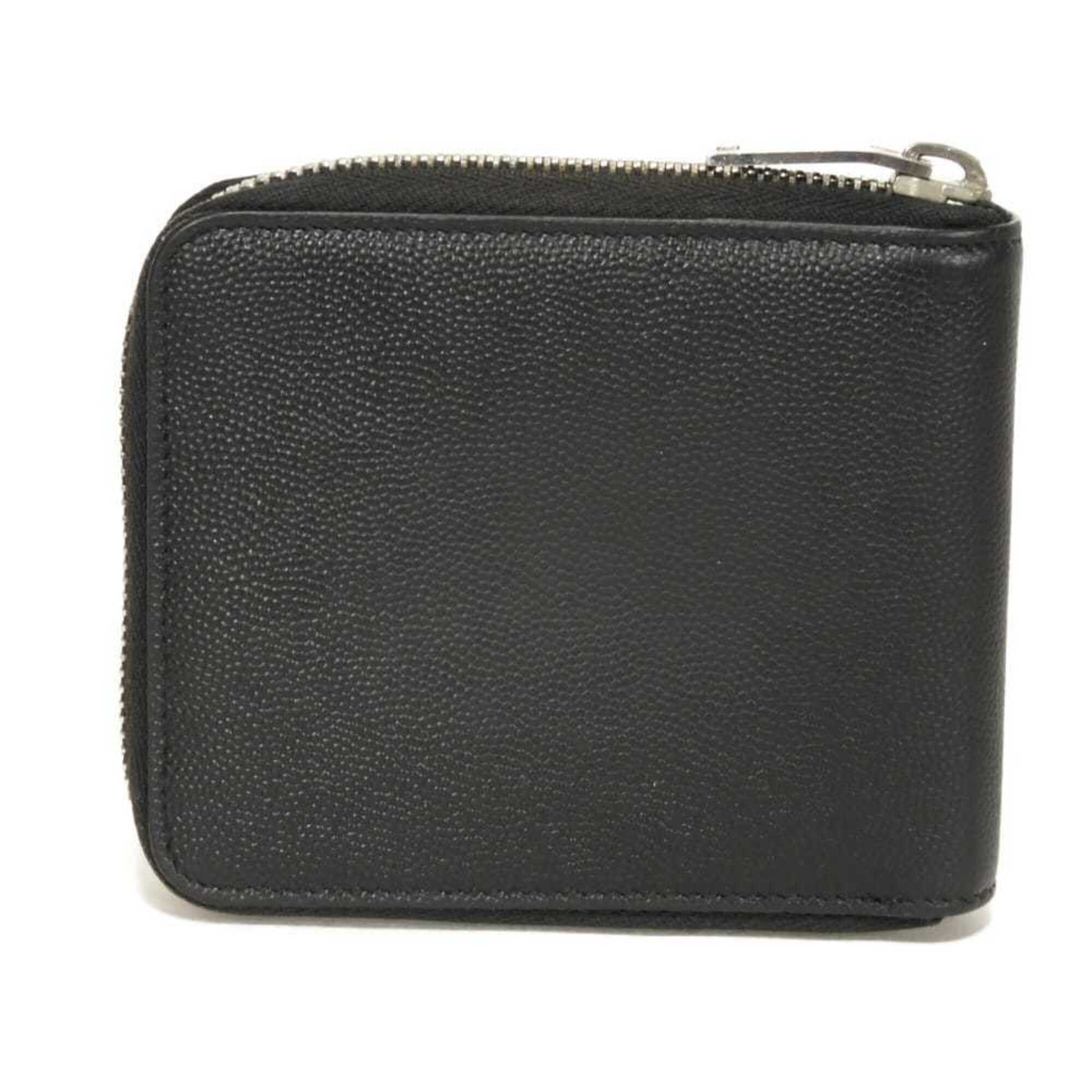 Yves Saint Laurent Black Leather Wallet (Bi-Fold) (Pre-Owned)
