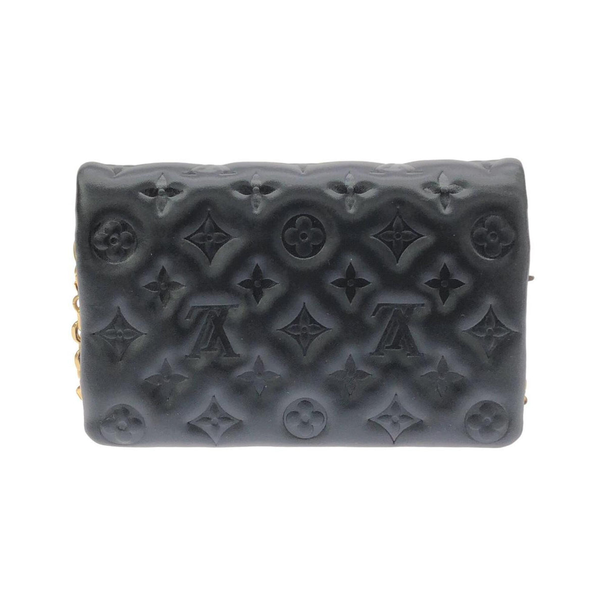 Louis Vuitton Black Leather Pochette Shoulder Bag (Pre-Owned)
