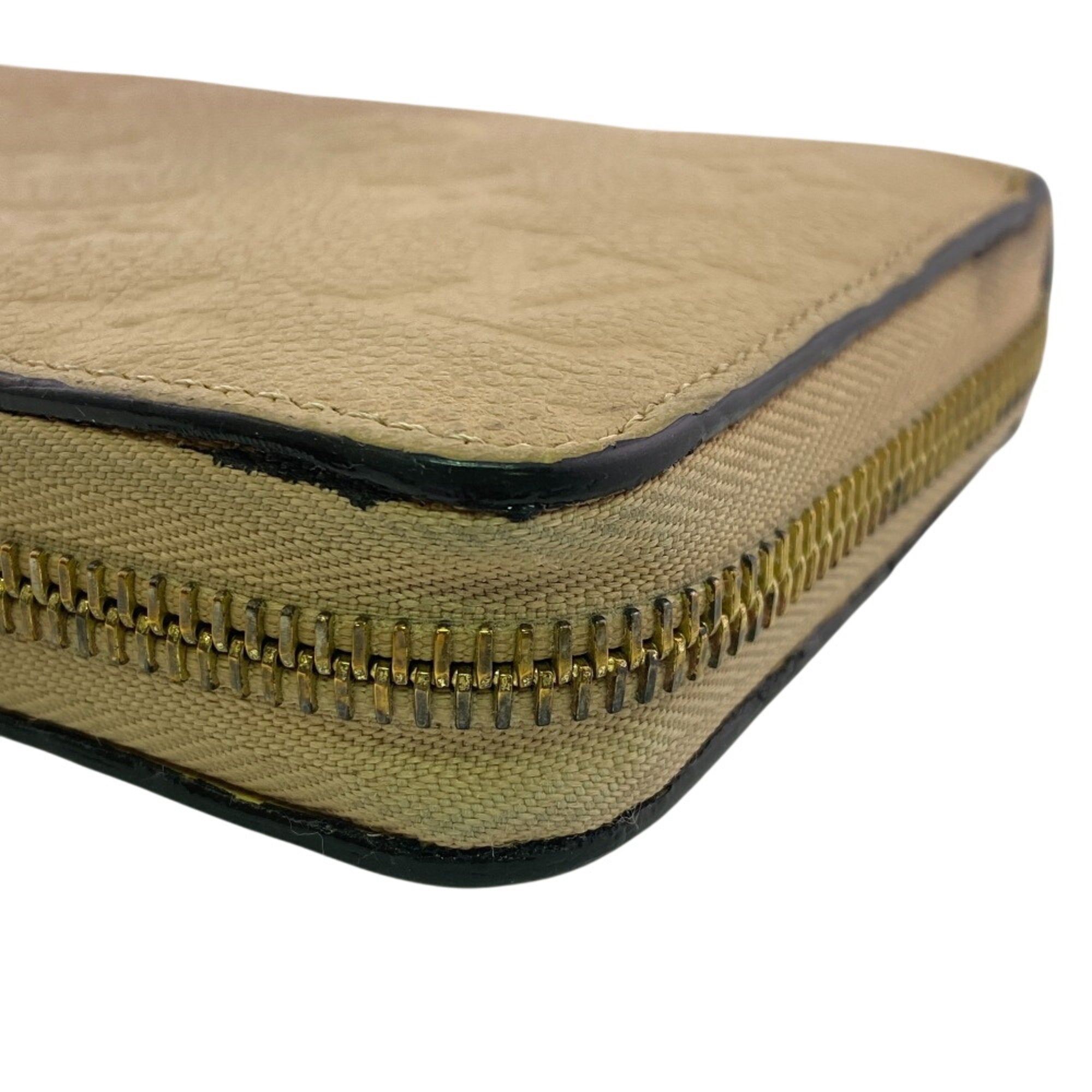 Louis Vuitton Monogram Empreinte Beige Beige Gold Monogram Empreinte Leather Long Wallet (Bi-Fold) (Pre-Owned)