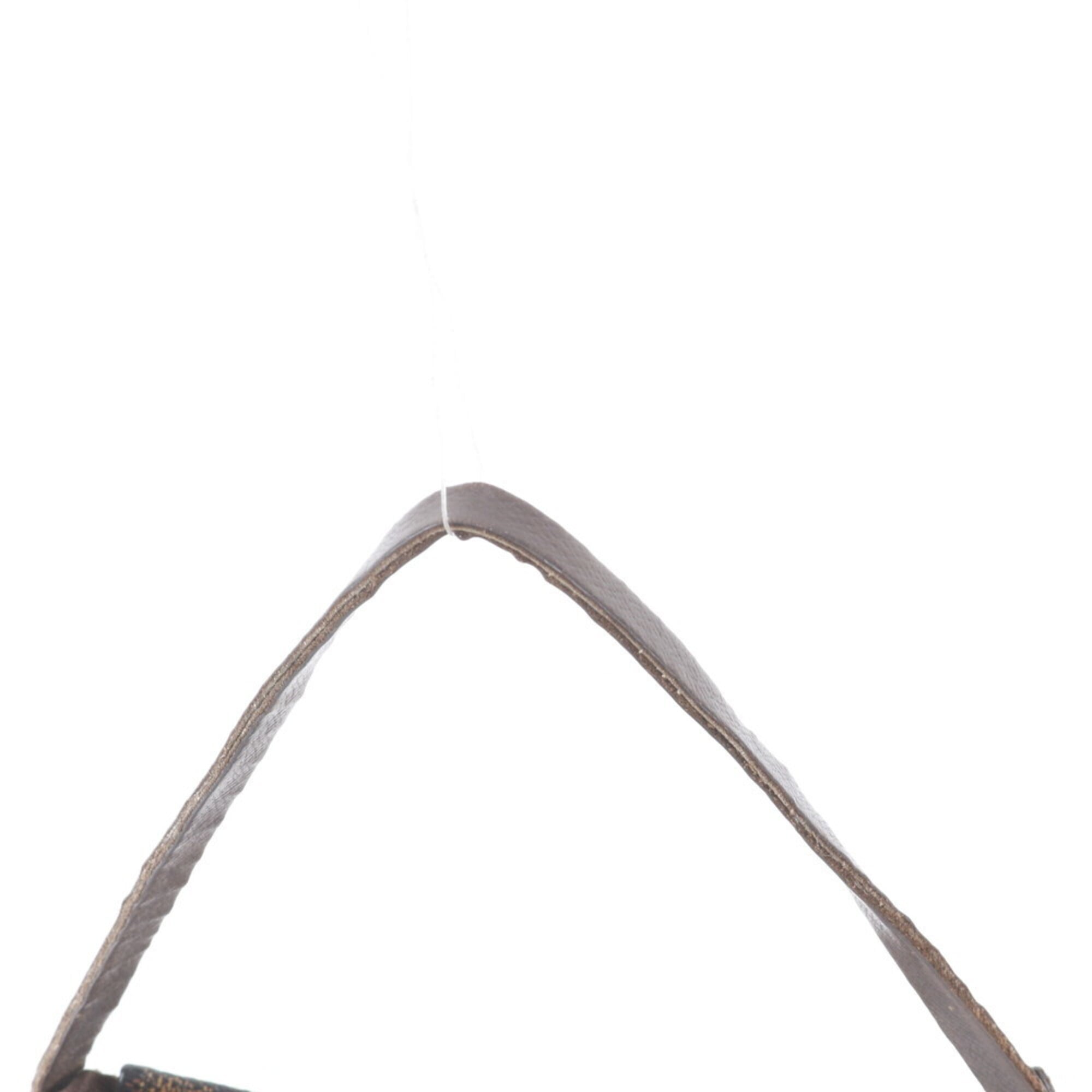 Louis Vuitton Brown Ebene Leather Coated Canvas Handbag Pouch (Pre-Owned)