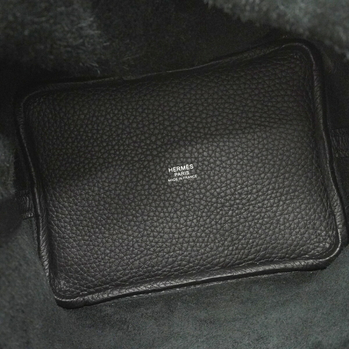Hermes Black Taurillon Clemence Leather Handbag (Pre-Owned)