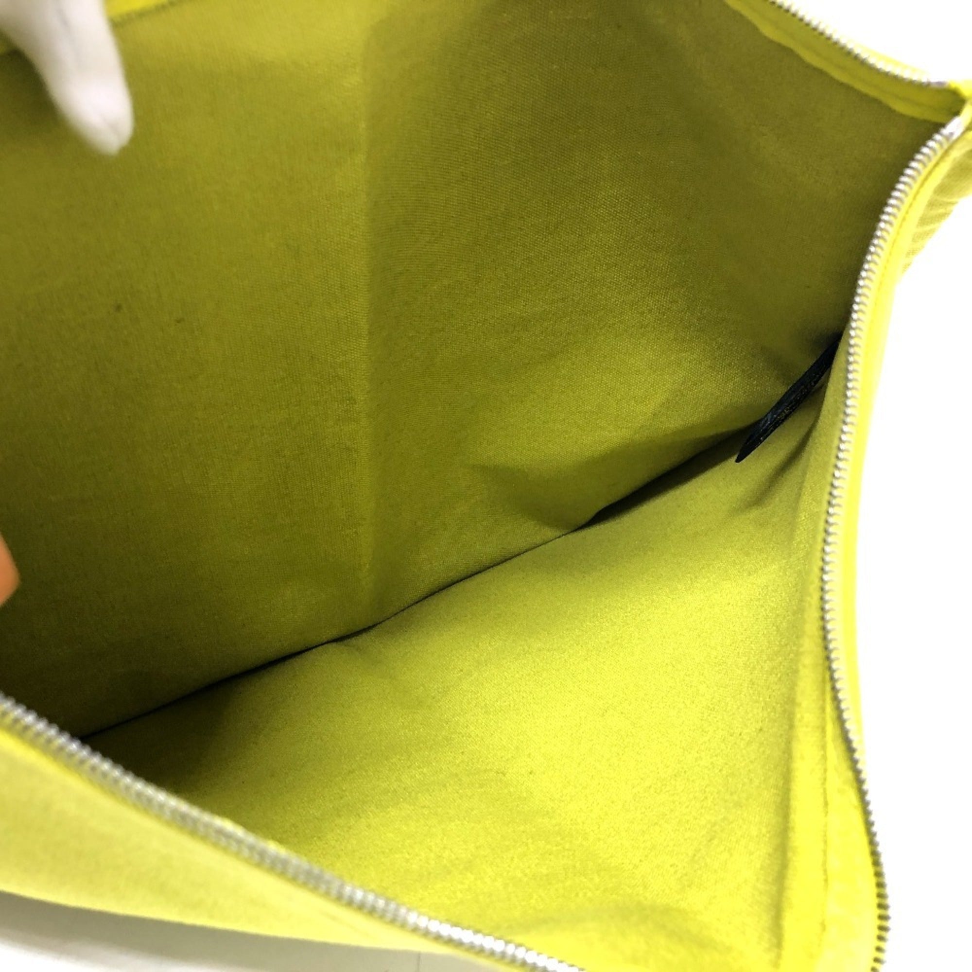 Hermes Green Canvas Pouch (Pre-Owned)