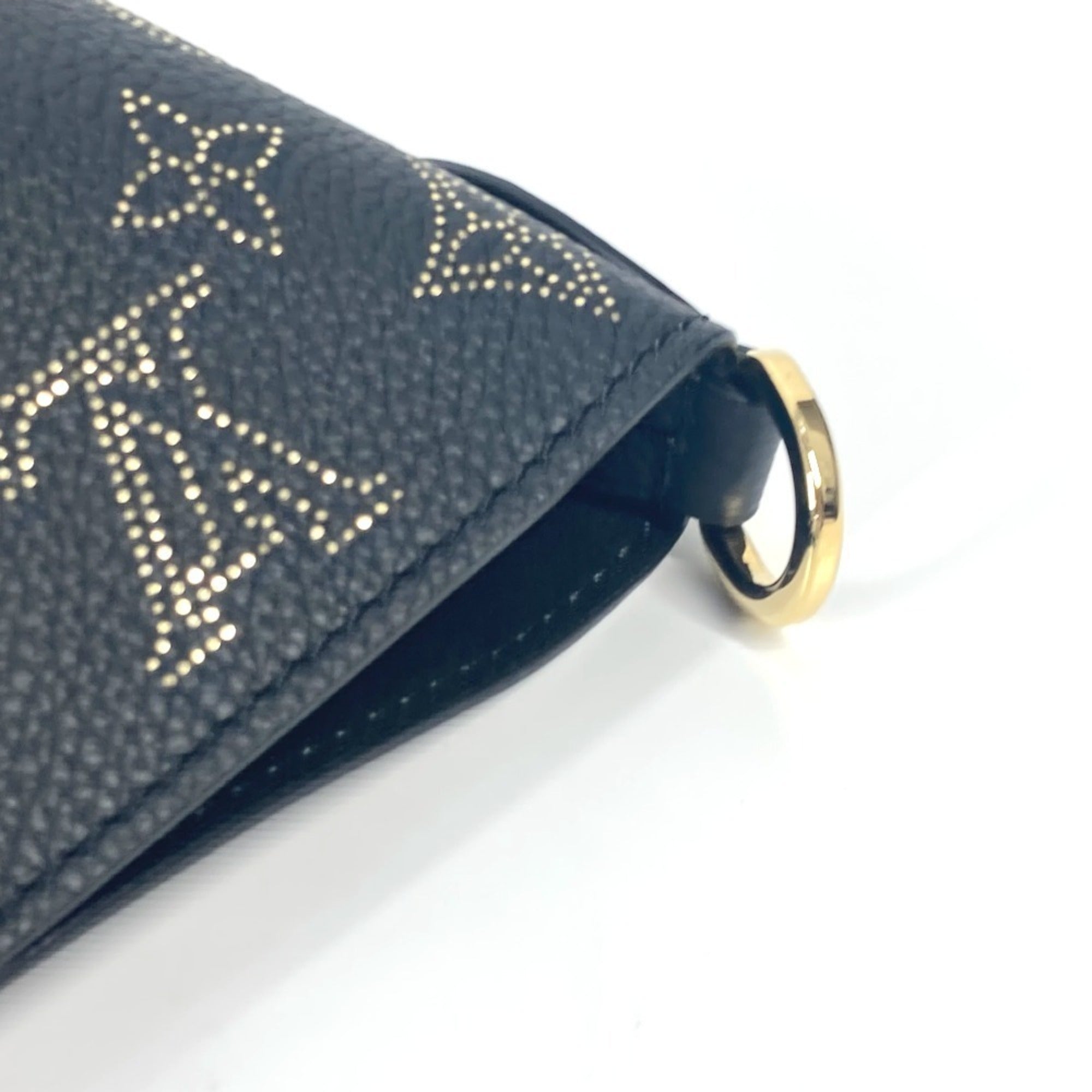 Louis Vuitton Black Blossom Gold Monogram Mahina Leather Leather Handbag Shoulder Bag Tote Bag (Pre-Owned)