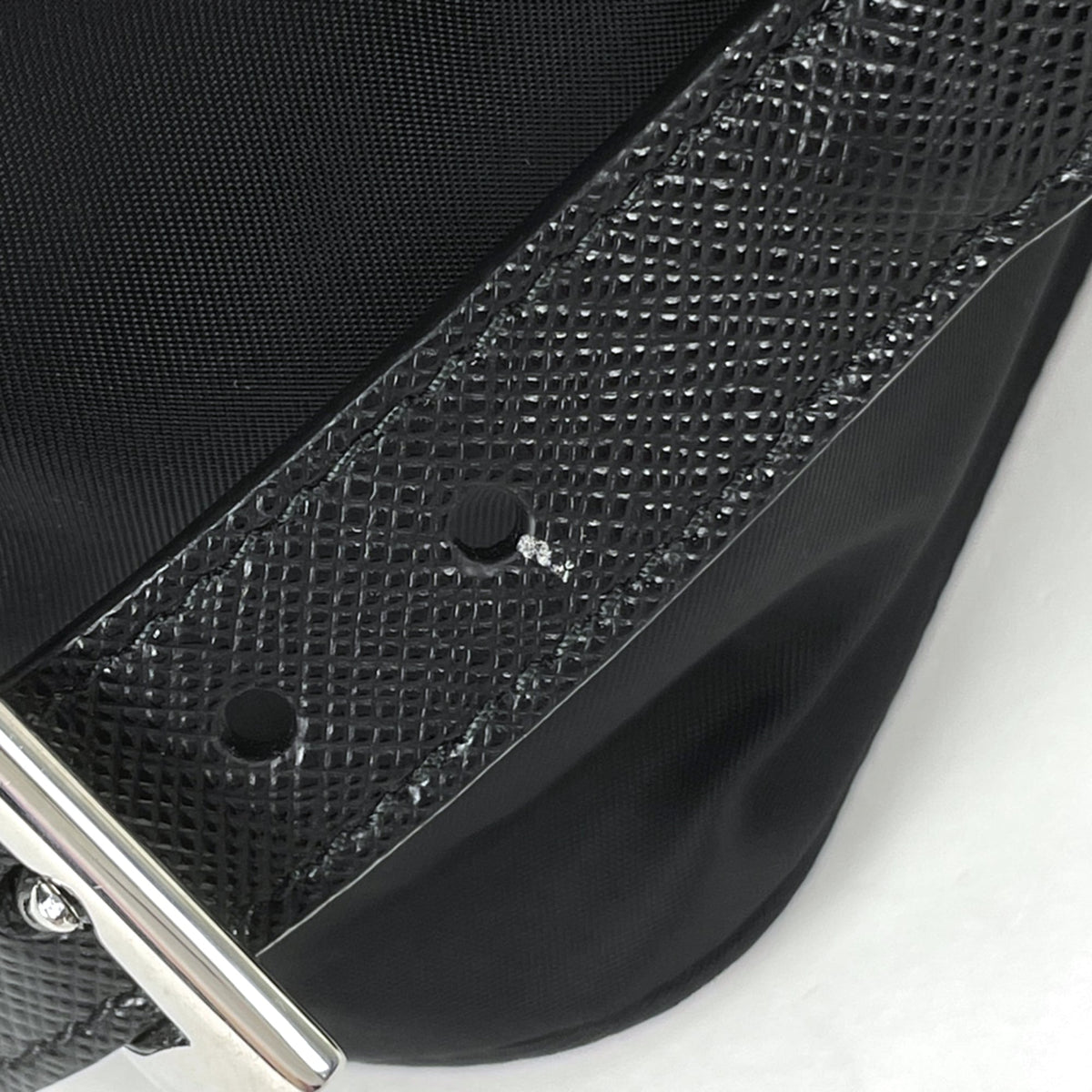 Prada Black Nylon Leather Backpack (Pre-Owned)
