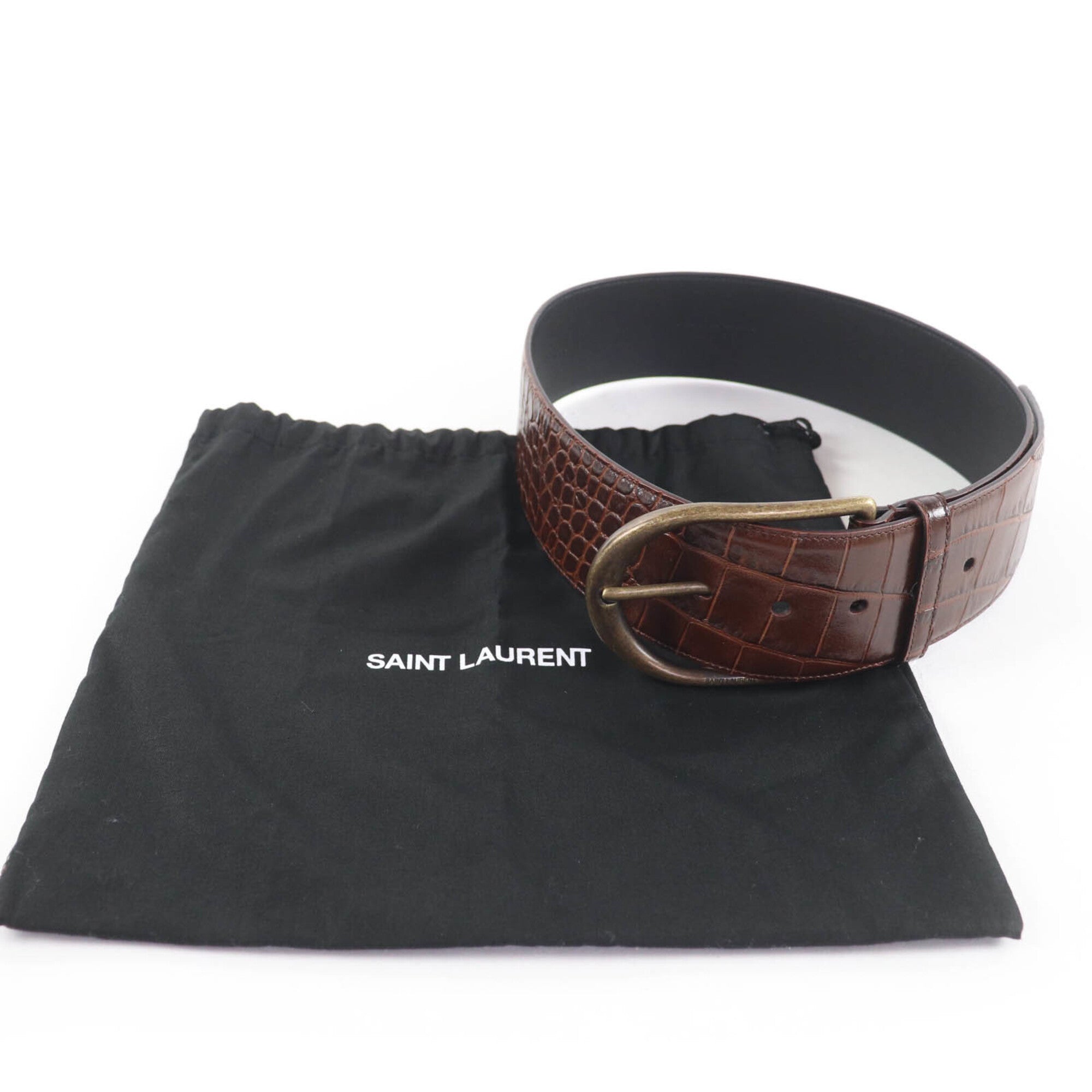 Saint Laurent Brown Standard Belt (Pre-Owned)