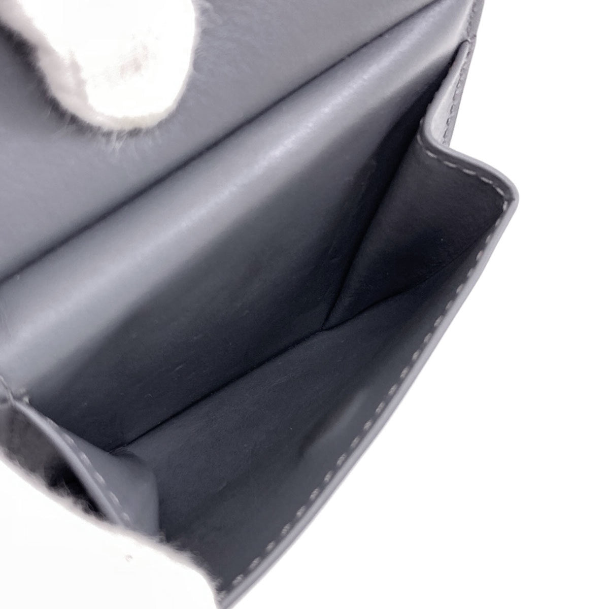 Bottega Veneta Gray Leather Wallet (Bi-Fold) (Pre-Owned)