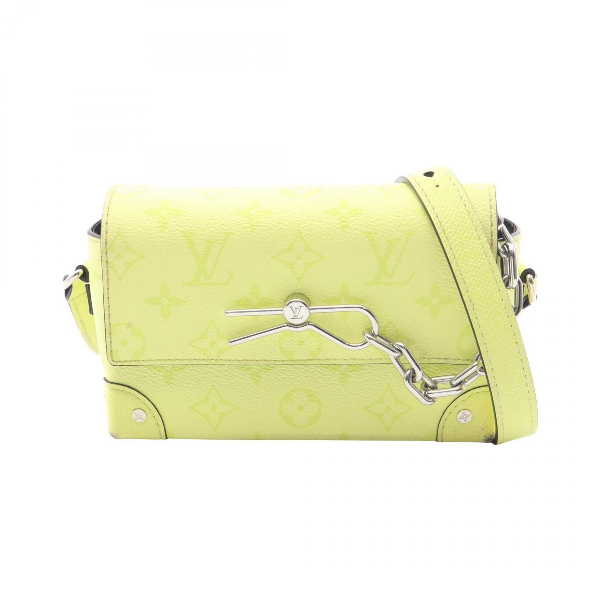 Louis Vuitton Lemon Yellow Yellow Coated Canvas Leather Handbag Shoulder Bag (Pre-Owned)