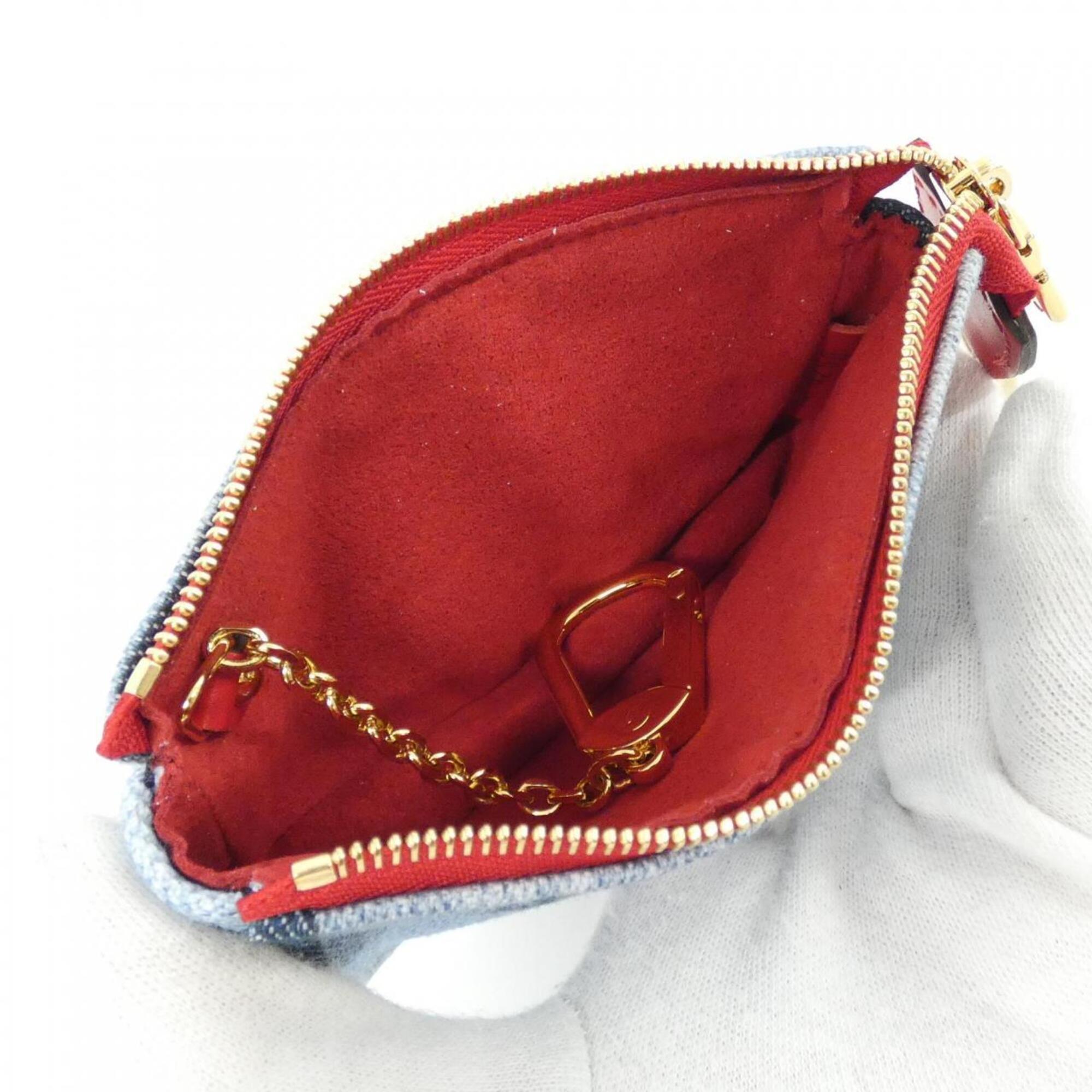 Louis Vuitton Blue Denim Coin Purse/Coin Case (Pre-Owned)