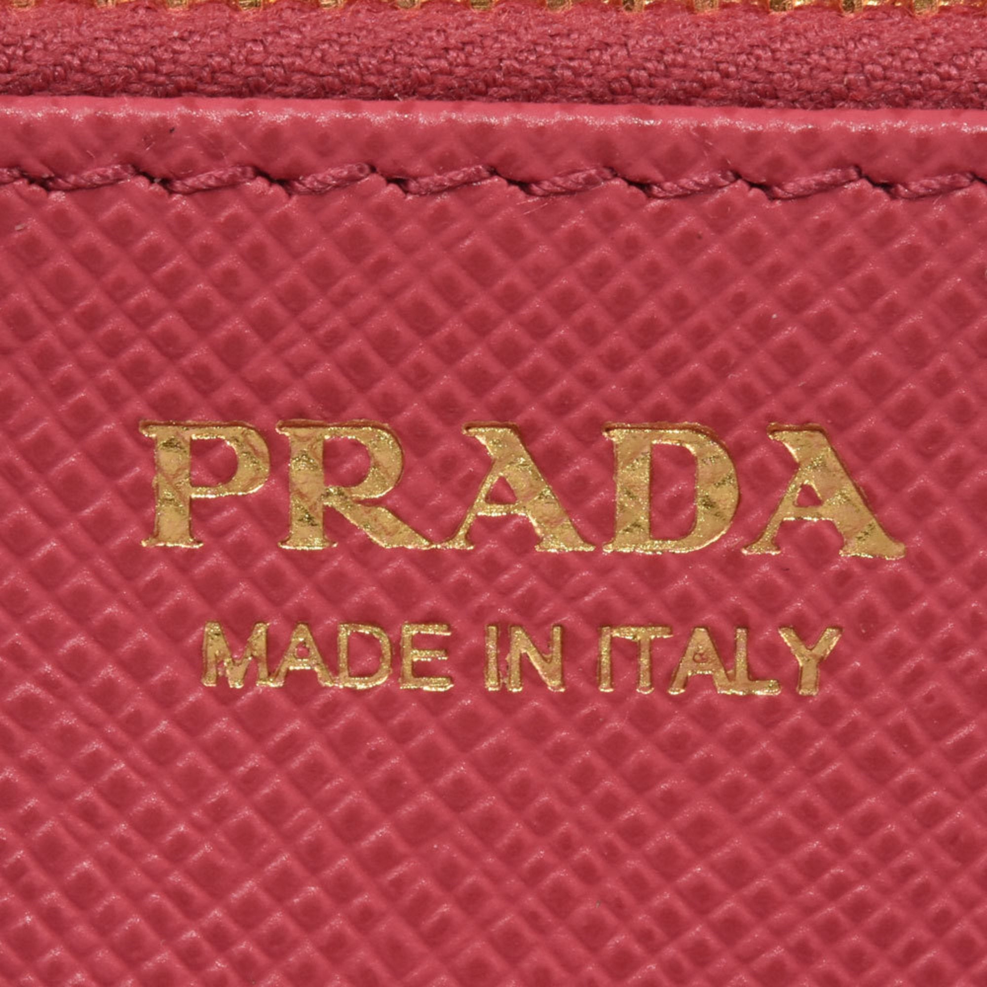 Prada Saffiano Pink Saffiano Long Wallet (Bi-Fold) (Pre-Owned)