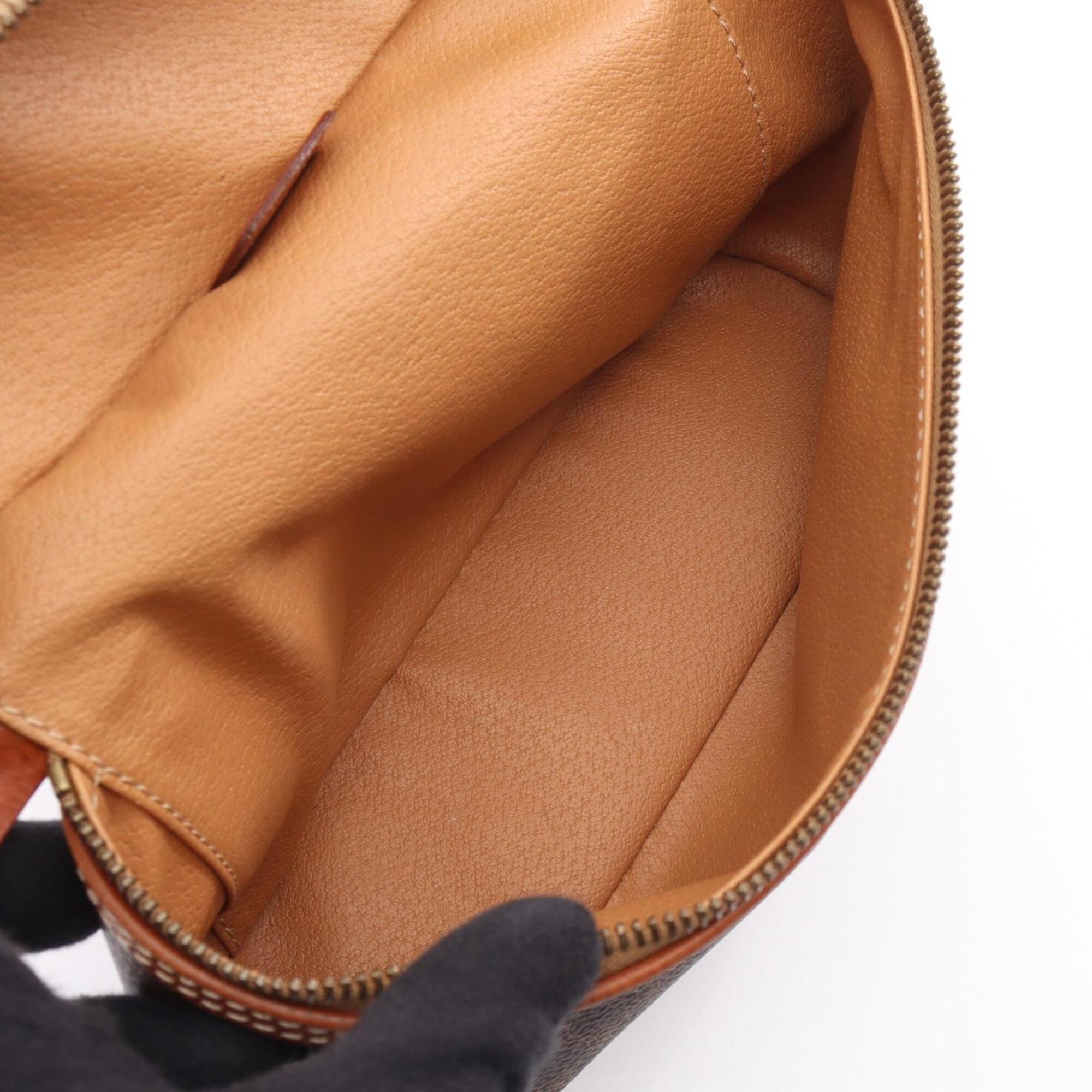 Celine Brown Coated Canvas Leather Handbag (Pre-Owned)