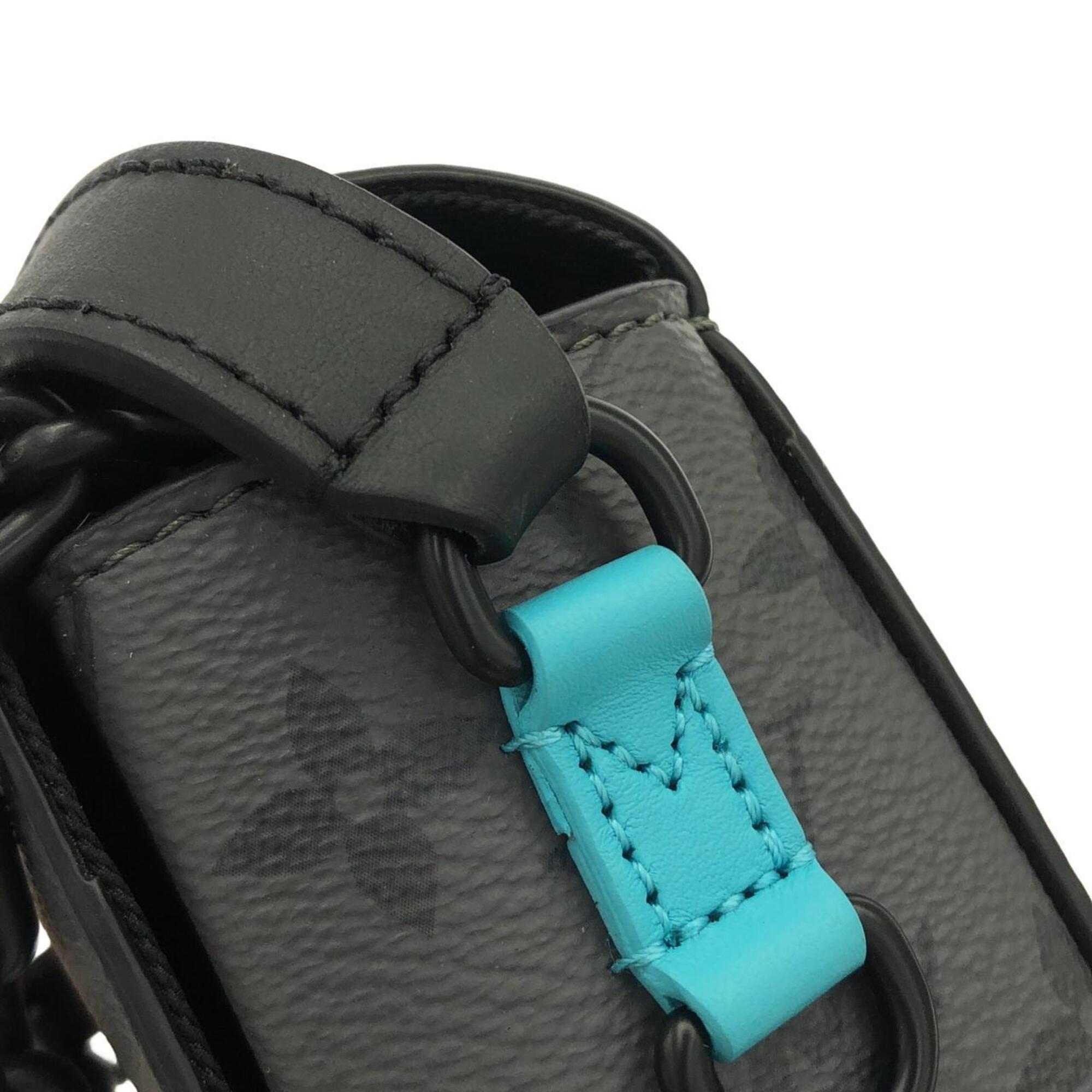 Louis Vuitton Gris Turquoise Coated Canvas Shoulder Bag (Pre-Owned)