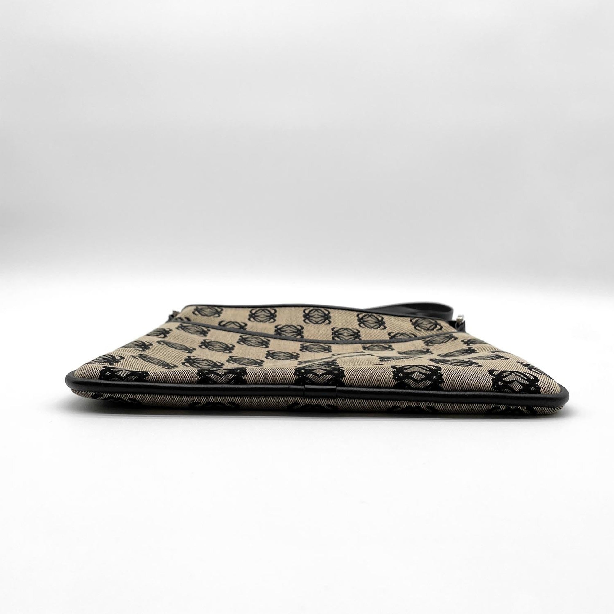 Loewe Black Brown Canvas Shoulder Bag (Pre-Owned)