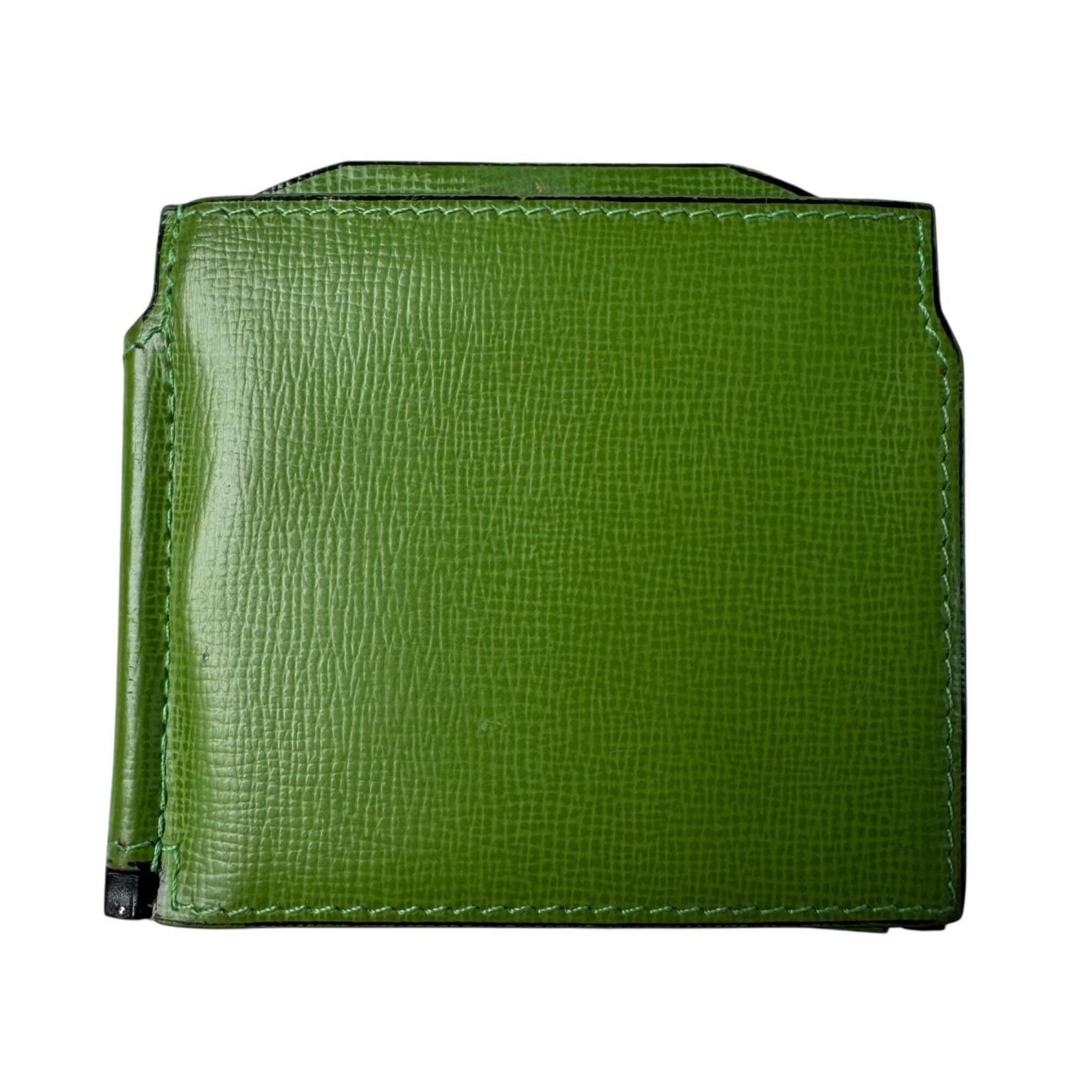 Valextra Glass Green Leather Money Clip (Pre-Owned)