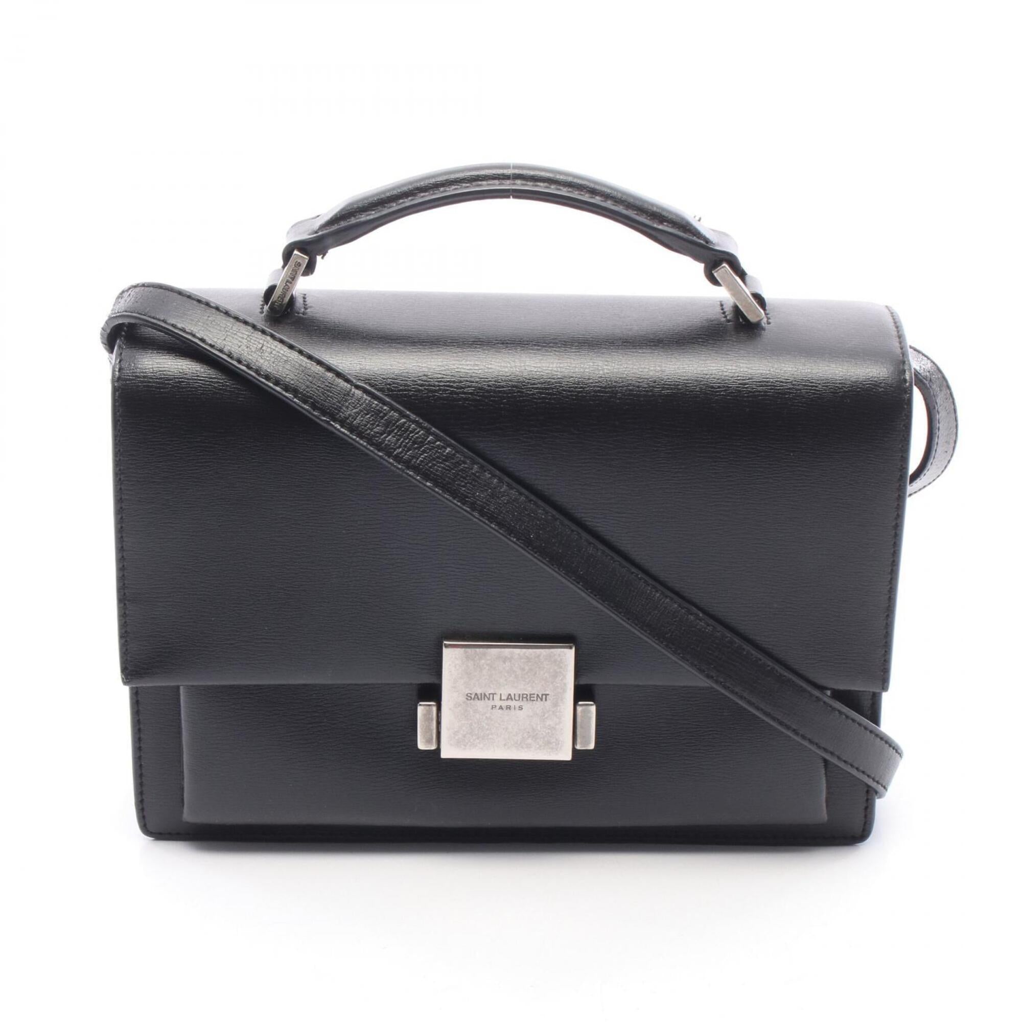 Yves Saint Laurent Black Leather Handbag Shoulder Bag (Pre-Owned)