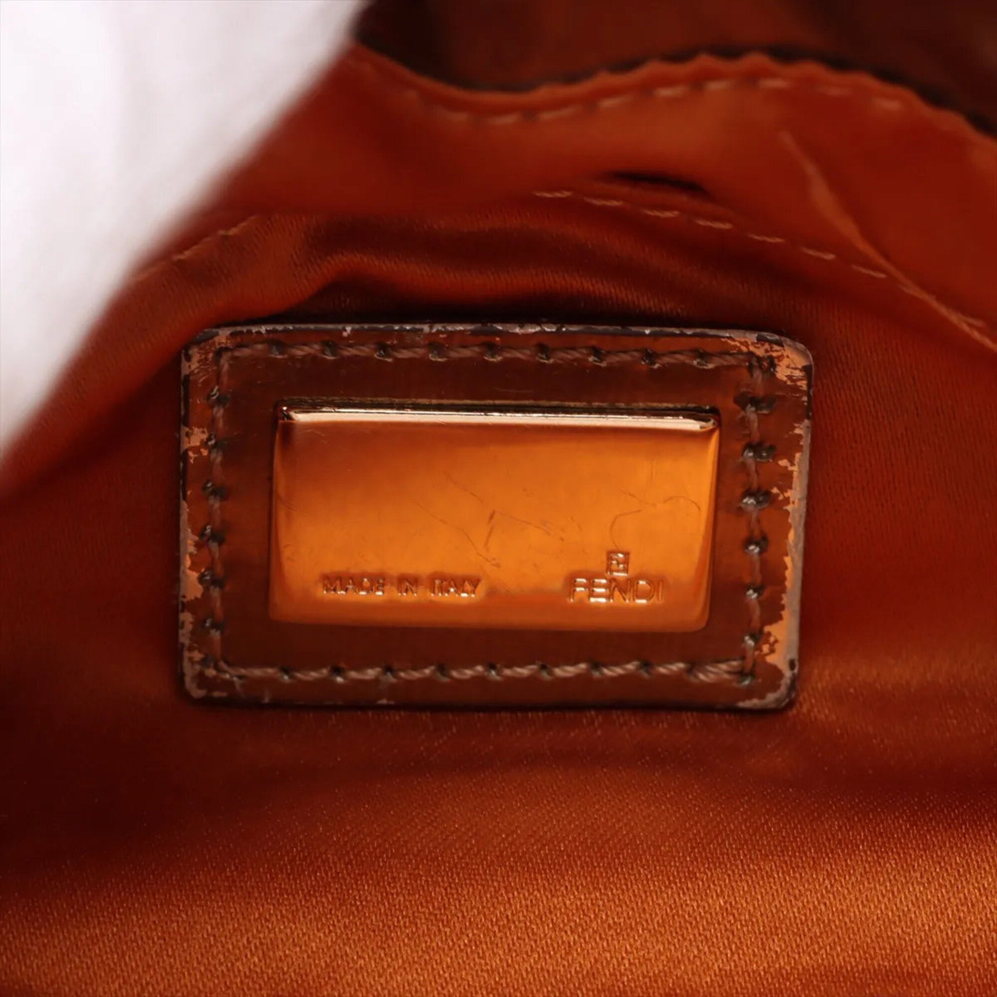 Fendi Brown Leather Handbag Shoulder Bag (Pre-Owned)