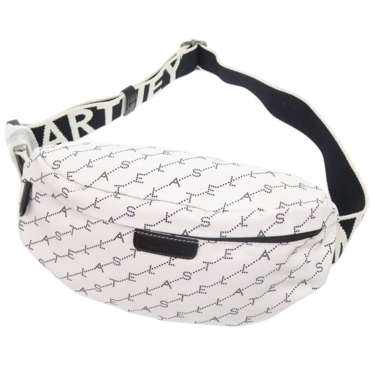 Stella Mccartney Black White Nylon Fanny Pack Sling Bag (Pre-Owned)
