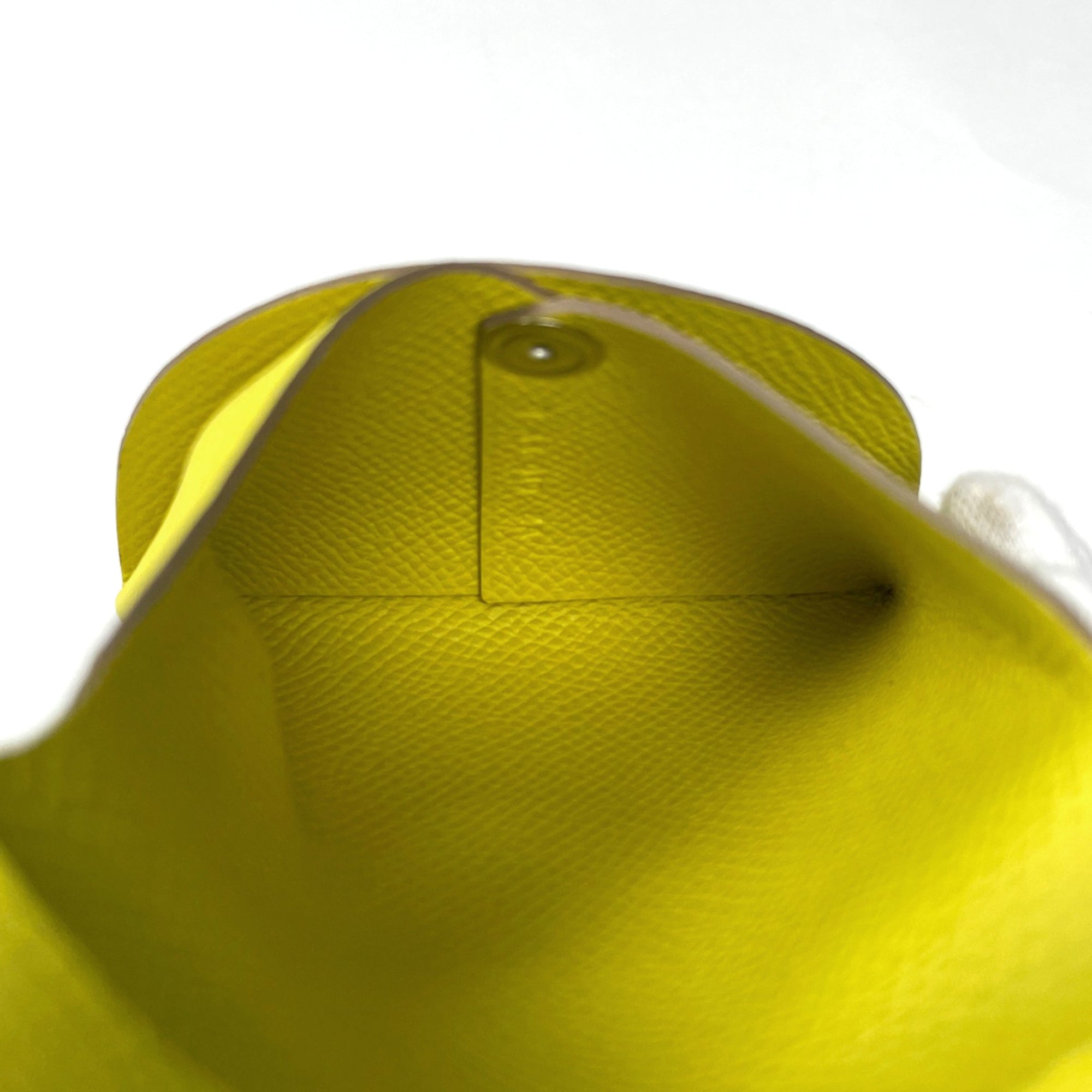Hermes Bastia Soufre Yellow Epsom Leather Coin Purse/Coin Case (Pre-Owned)