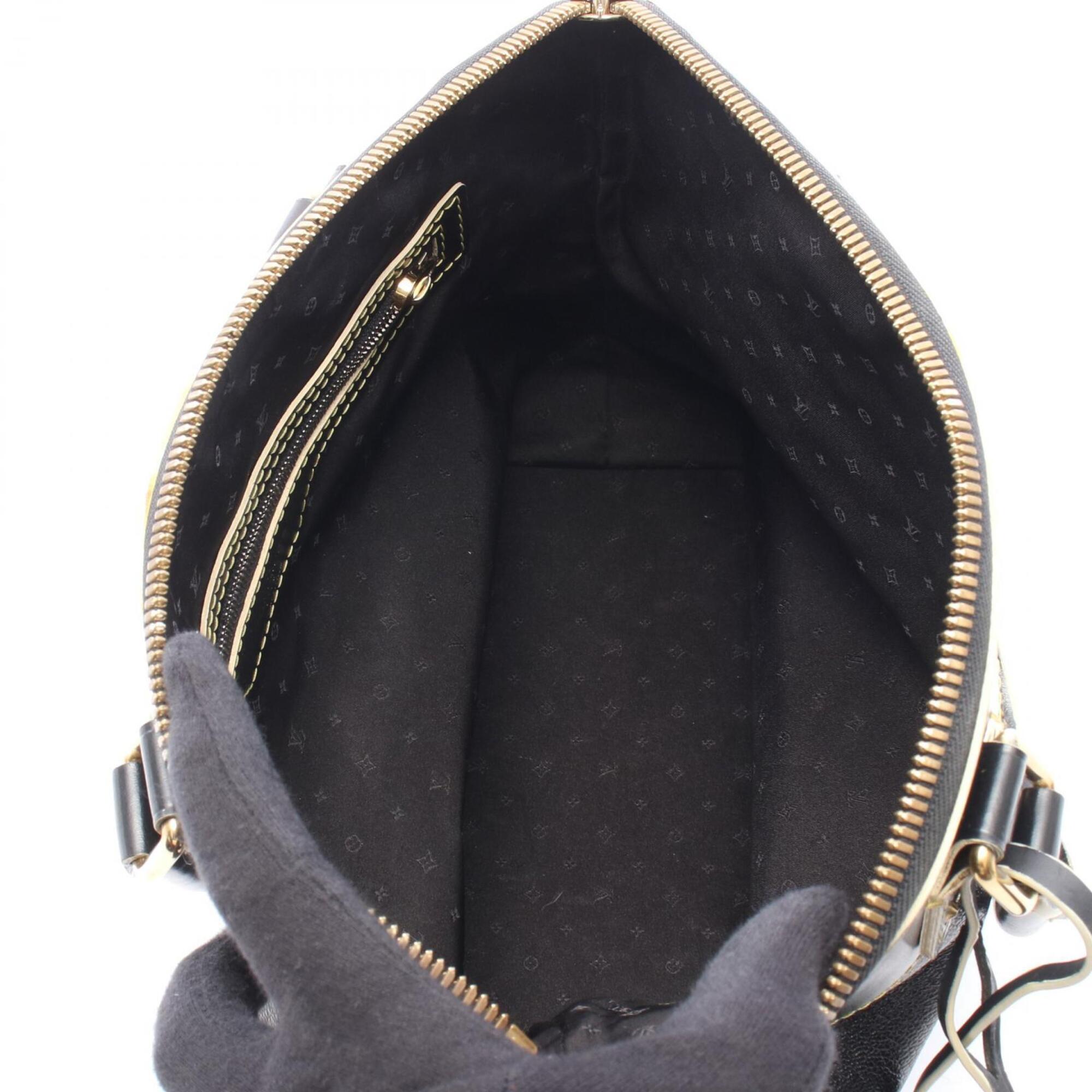 Louis Vuitton Black Leather Handbag (Pre-Owned)