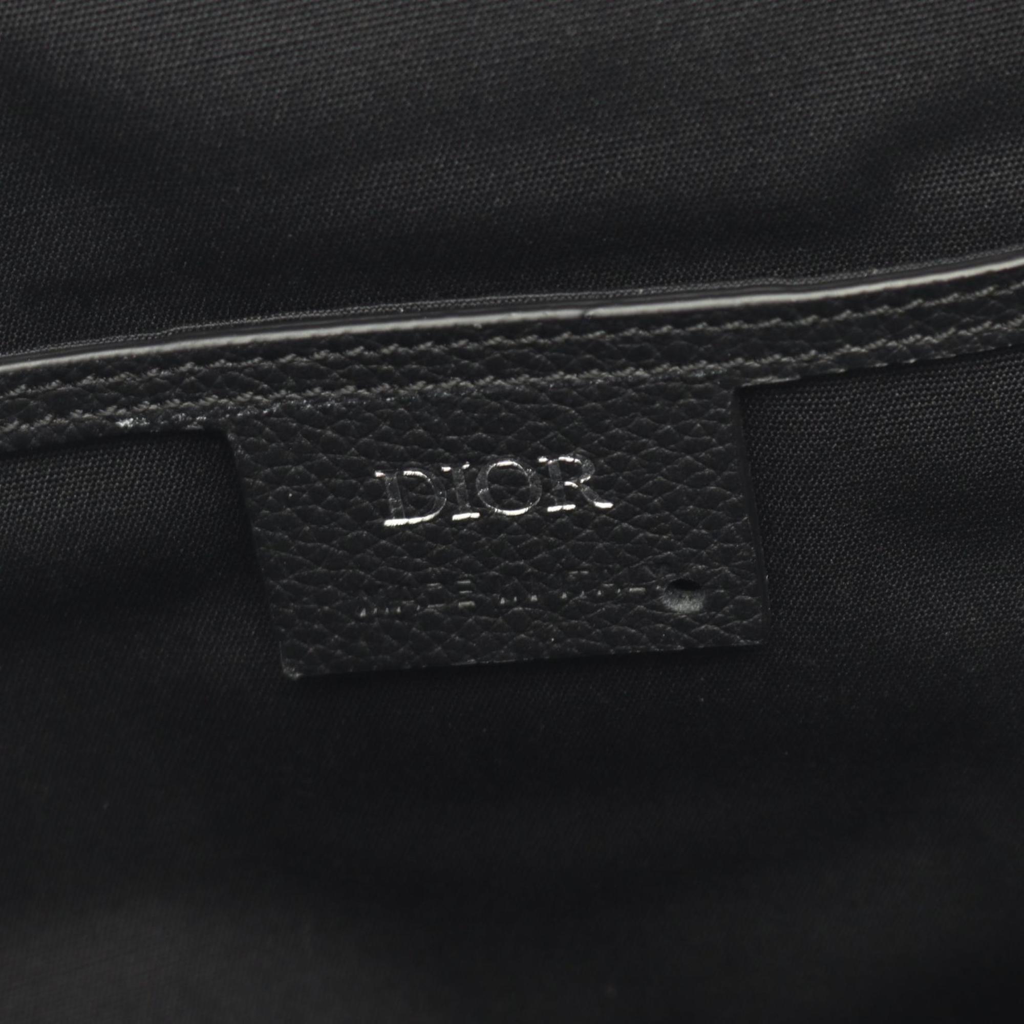 Christian Dior Beige Navy Canvas Leather Fanny Pack Sling Bag (Pre-Owned)