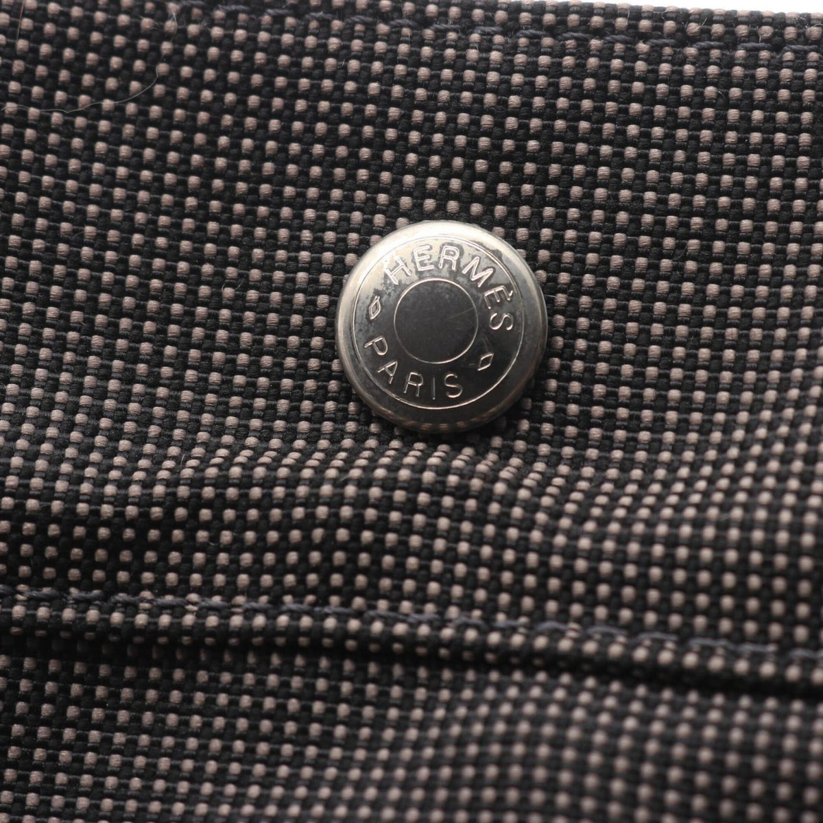 Hermes Gray Nylon Canvas Canvas Backpack Handbag (Pre-Owned)