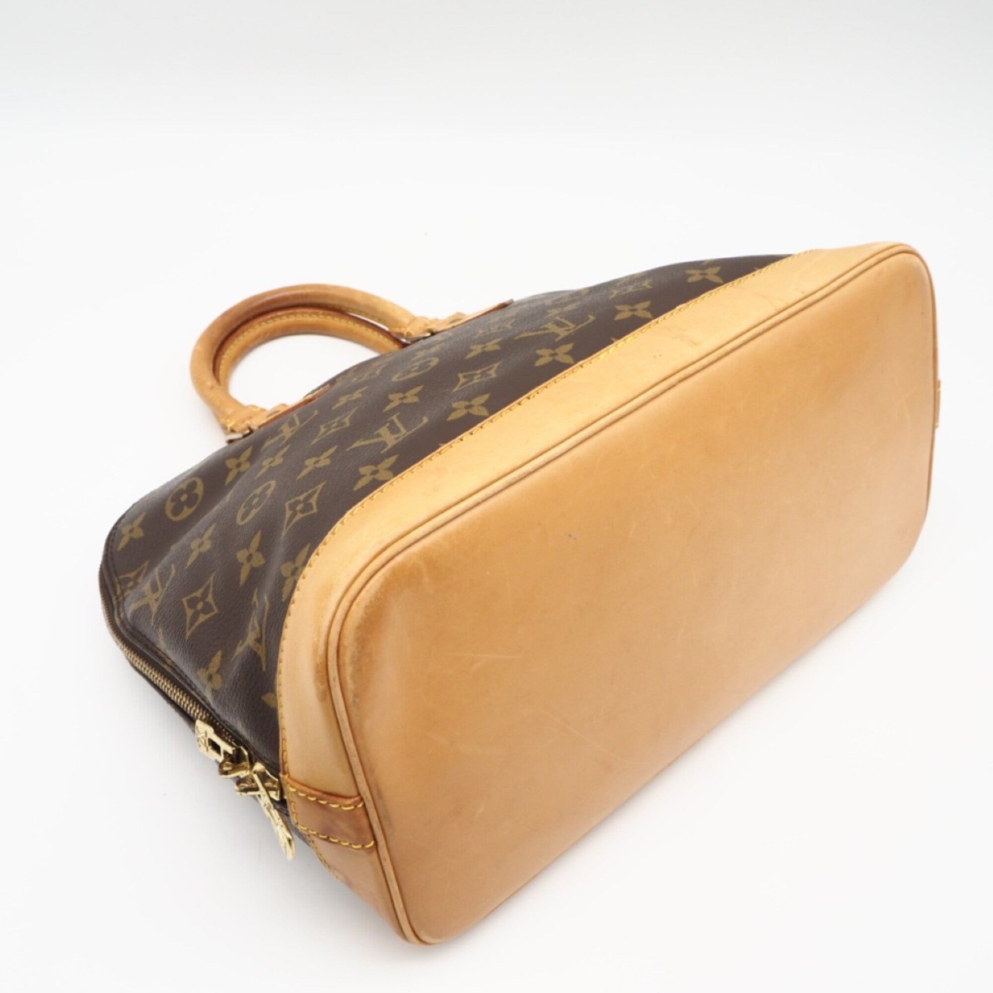 Louis Vuitton Monogram Black Coated Canvas Leather Handbag (Pre-Owned)