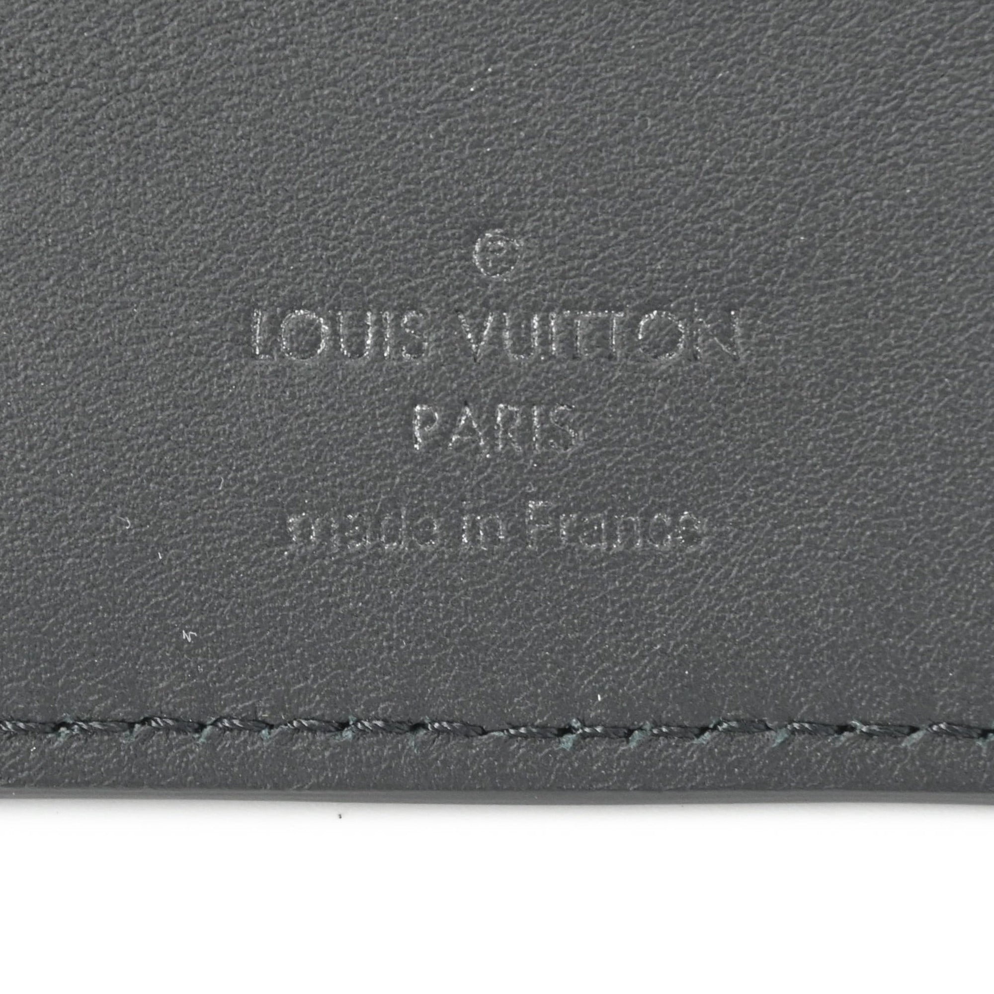 Louis Vuitton Black Leather Wallet (Bi-Fold) (Pre-Owned)