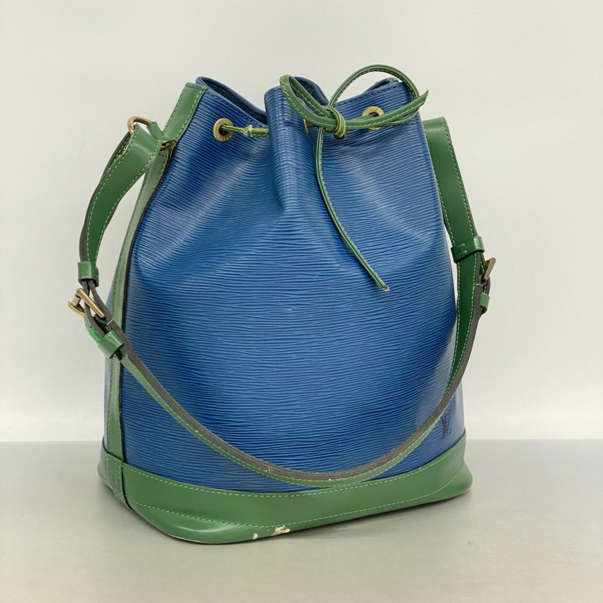 Louis Vuitton Borneo Green Toledo Blue Shoulder Bag (Pre-Owned)