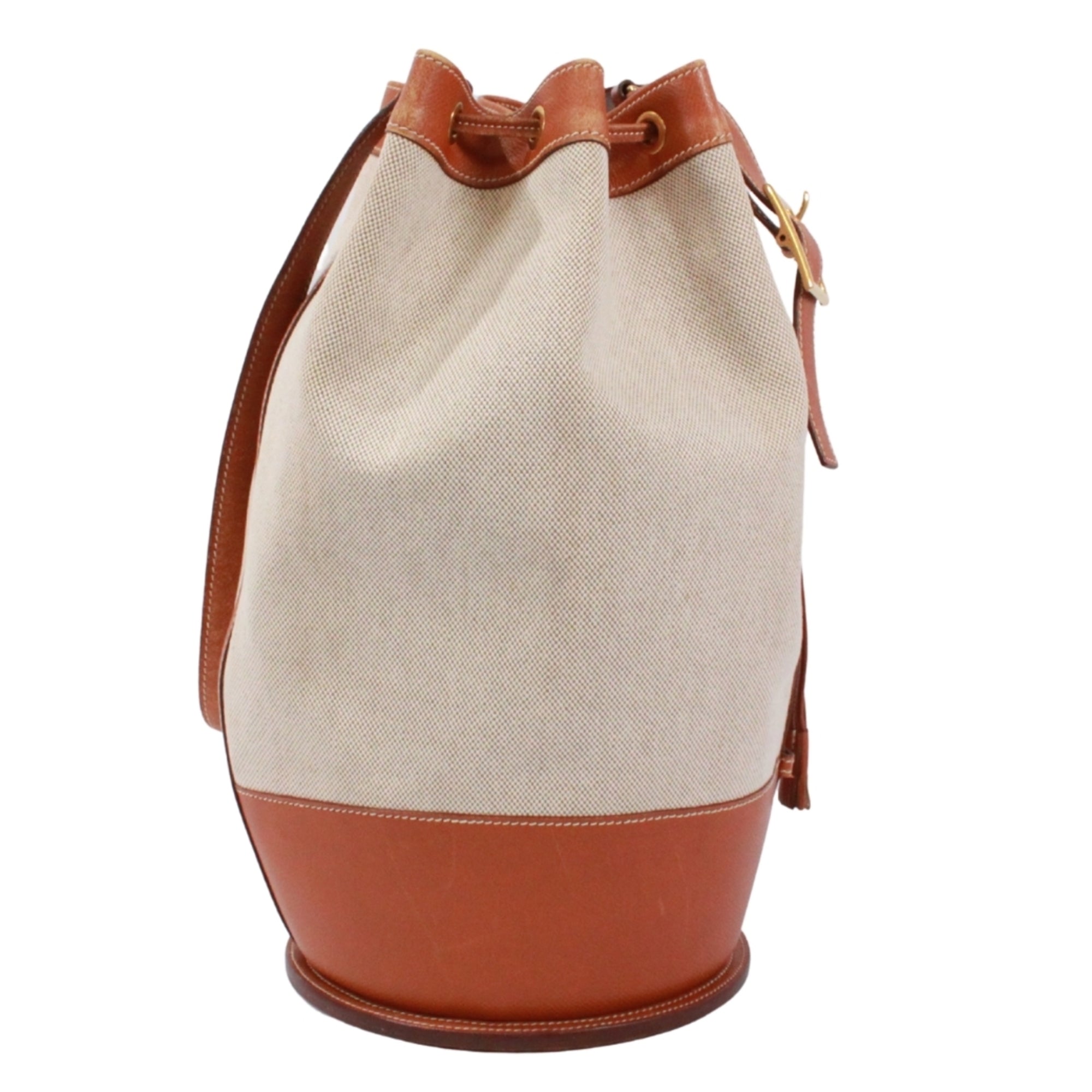 Hermes Brown Ivory Toile H Courchevel Leather Shoulder Bag (Pre-Owned)
