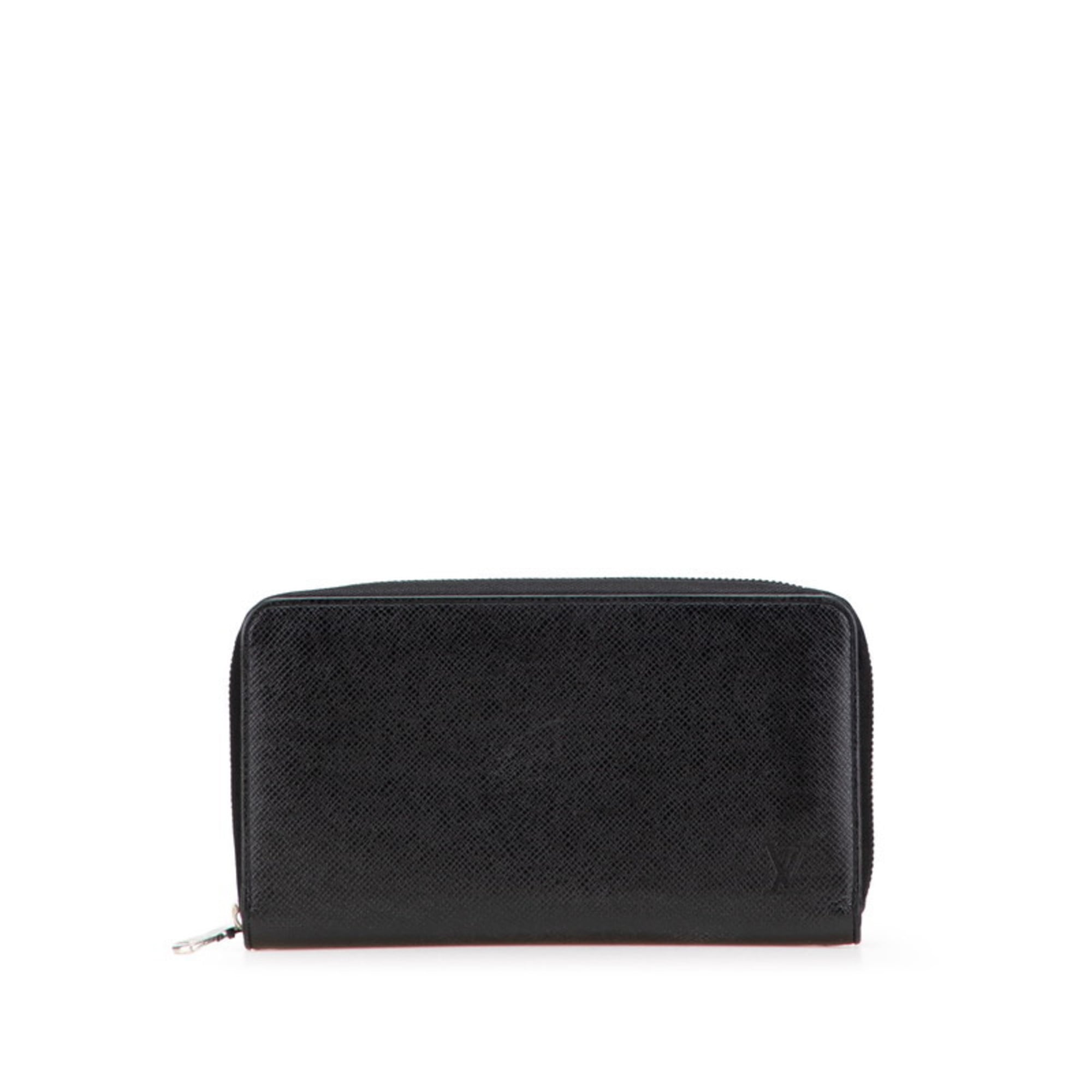 Louis Vuitton Taiga Black Noir Leather Coin Purse/Coin Case (Pre-Owned)