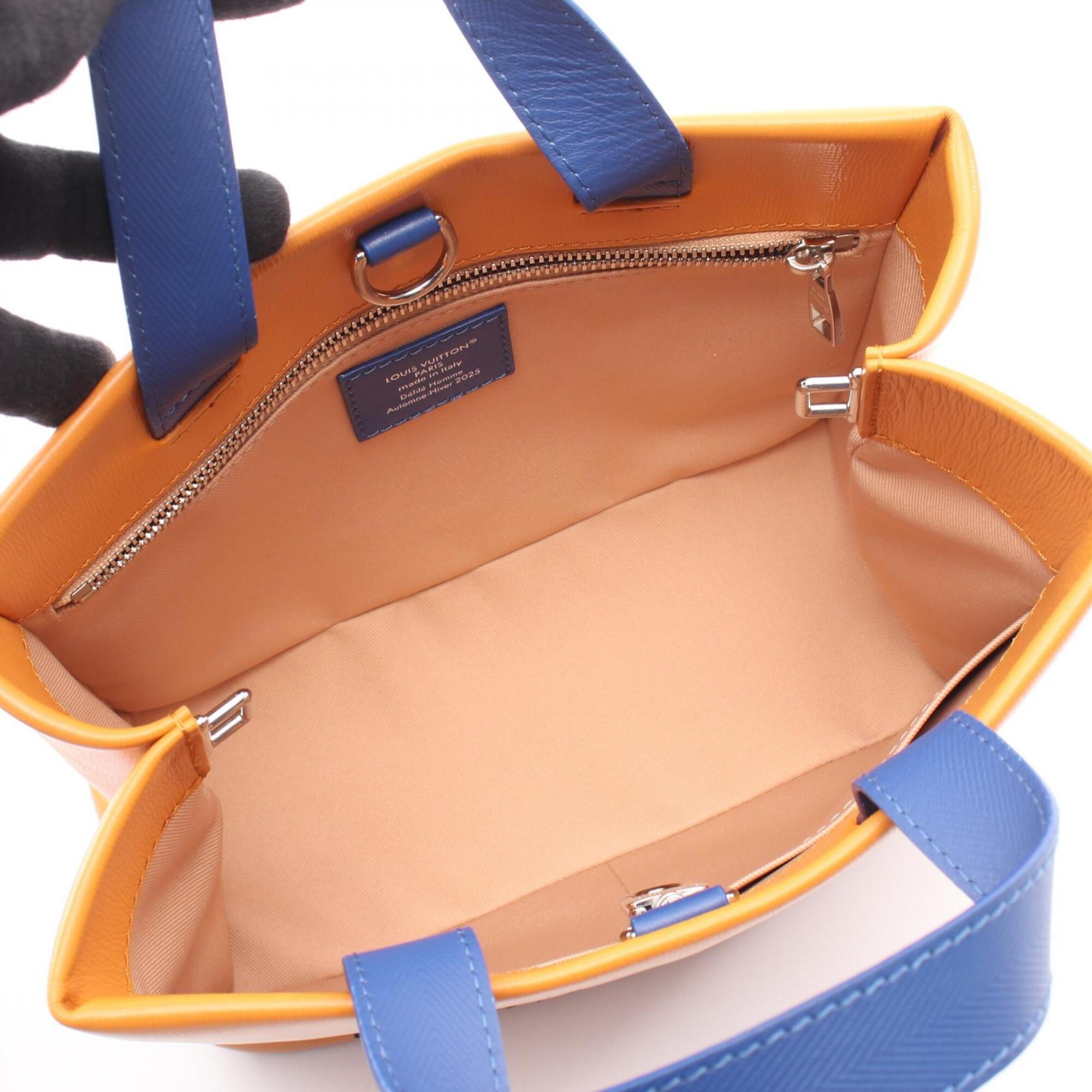 Louis Vuitton Blue Orange Leather Handbag (Pre-Owned)