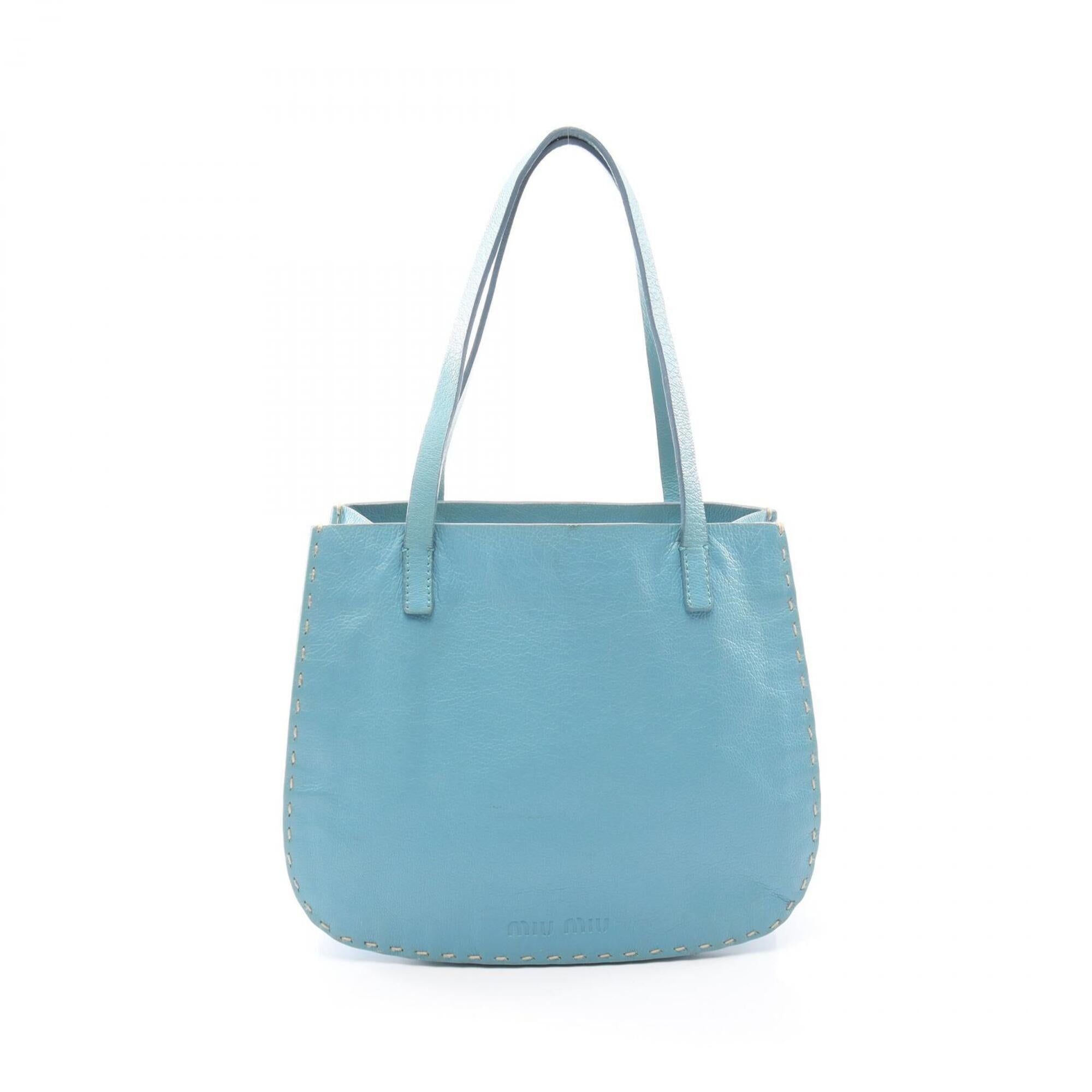 Miu Miu Blue Leather Handbag (Pre-Owned)