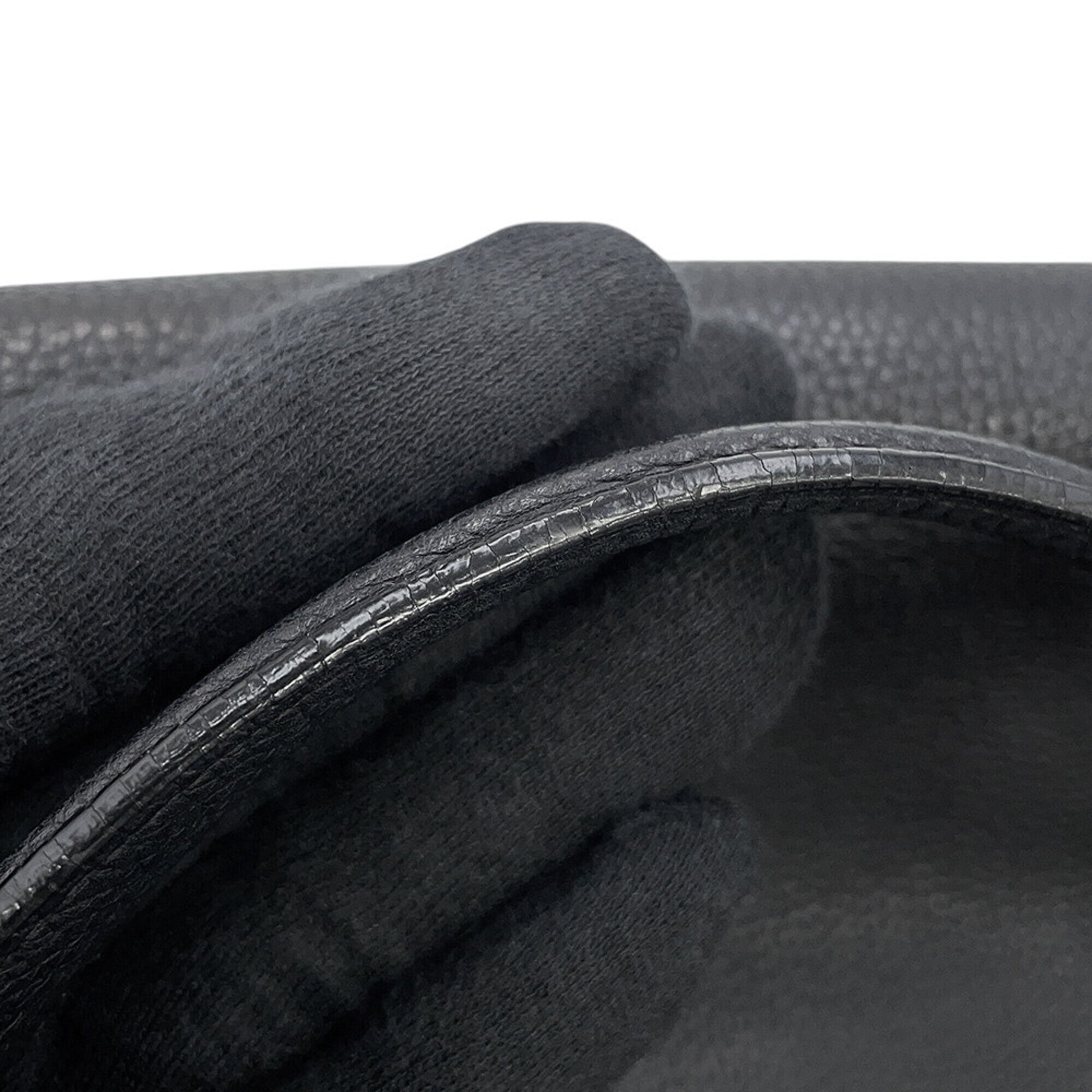 Bvlgari Black Leather Handbag Tote Bag (Pre-Owned)